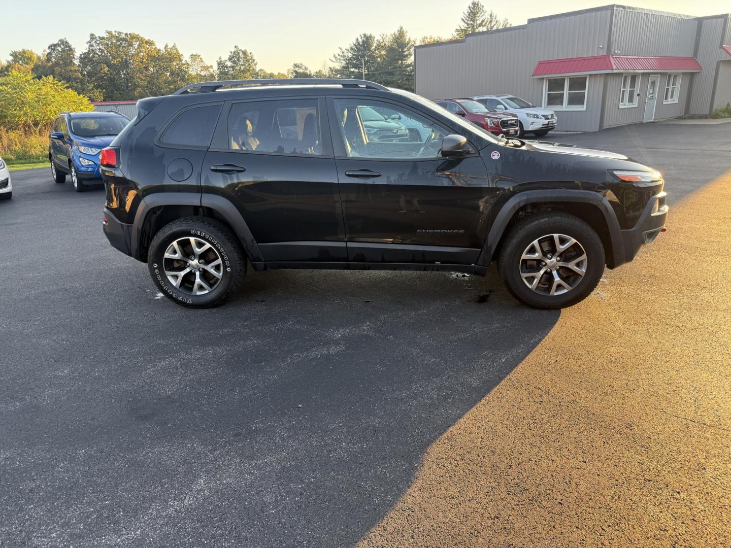 2016 Black /Black Jeep Cherokee Trailhawk 4WD (1C4PJMBS1GW) with an 3.2L V6 DOHC 24V engine, 9A transmission, located at 11115 Chardon Rd. , Chardon, OH, 44024, (440) 214-9705, 41.580246, -81.241943 - This 2016 Jeep Cherokee Trailhawk 4WD is powered by a robust 3.2L V6 engine paired with a 9-speed automatic transmission, delivering strong off-road capability with features like Jeep Active Drive Lock and a locking rear differential. Inside, it offers a leather interior, heated front seats, power d - Photo#6