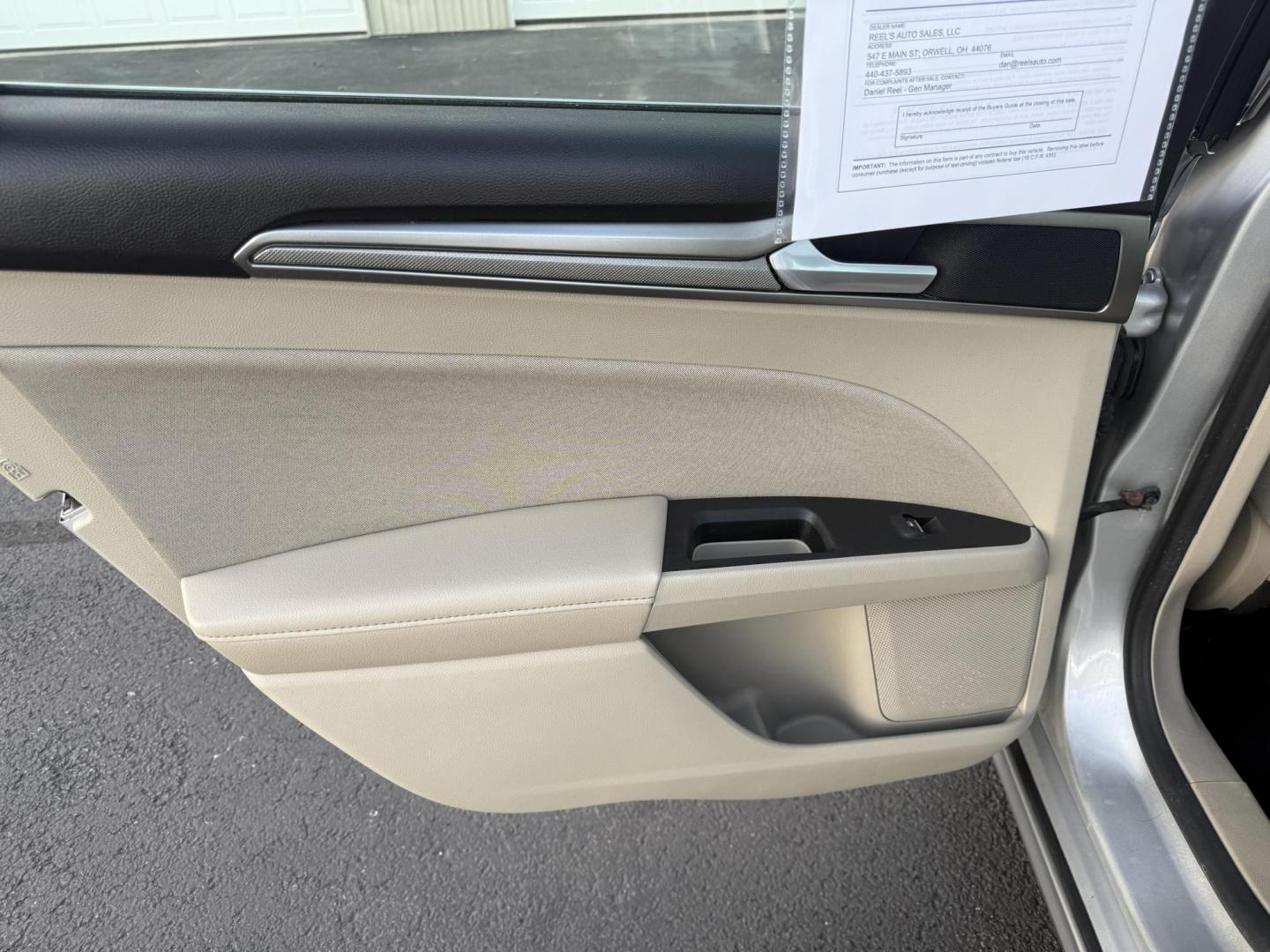 2019 Silver /Black Ford Fusion Hybrid SE (3FA6P0LU3KR) with an 2.0L I4 DOHC 16V HYBRID engine, Automatic transmission, located at 547 E. Main St., Orwell, OH, 44076, (440) 437-5893, 41.535435, -80.847855 - This 2019 Ford Fusion SE Hybrid SE is a well-appointed midsize sedan that skillfully blends fuel efficiency, comfort, and the latest driver-assist technology. Powered by a 2.0-liter inline-four hybrid engine, it delivers an impressive 42 MPG combined, making it a smart choice for those seeking to sa - Photo#33