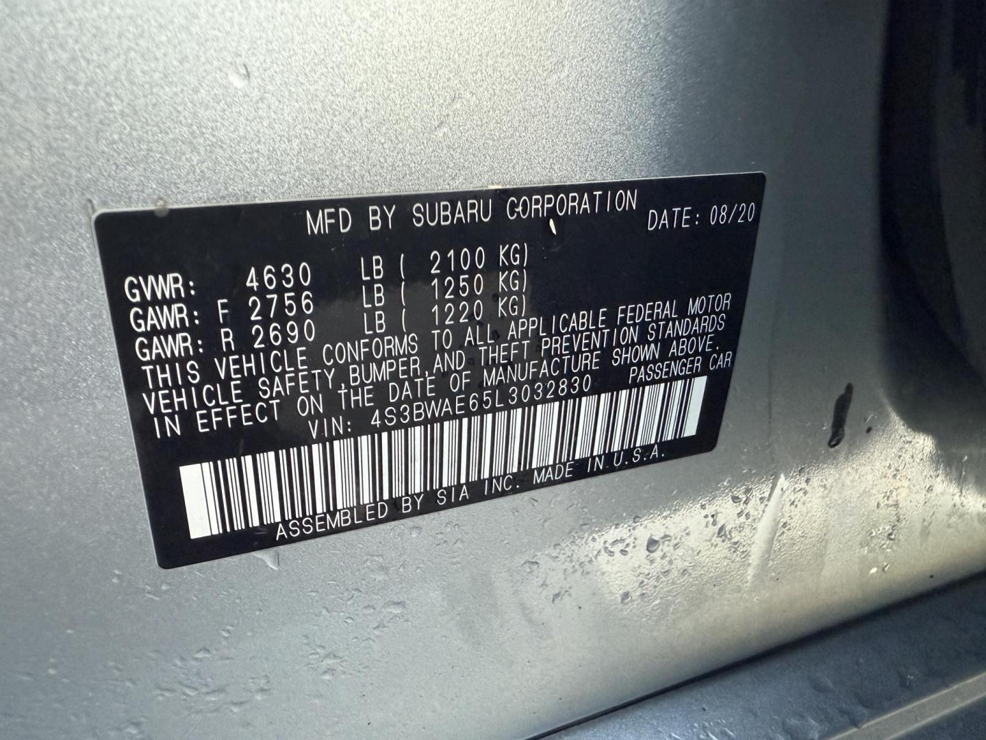 2020 Silver /Black Subaru Legacy Premium (4S3BWAE65L3) with an 2.5L H4 DOHC 16V engine, Automatic transmission, located at 547 E. Main St., Orwell, OH, 44076, (440) 437-5893, 41.535435, -80.847855 - 2020 Subaru Legacy Premium – Advanced Safety, Comfort, and All-Weather Confidence Drive with confidence and style in this well-equipped 2020 Subaru Legacy Premium! Powered by a reliable 2.5L H4 engine and Subaru’s renowned Symmetrical All-Wheel Drive, this sedan delivers excellent traction in a - Photo#19