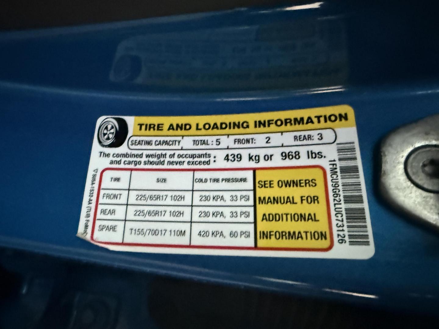 2020 Blue /Gray Ford Escape SE AWD (1FMCU9G62LU) with an 1.5L I3 DOHC 16V TURBO engine, 8-Speed Automatic transmission, located at 547 E. Main St., Orwell, OH, 44076, (440) 437-5893, 41.535435, -80.847855 - 2020 Ford Escape SE 4WD – Modern Style, Smart Technology, Unmatched Versatility Elevate your drive with this 2020 Ford Escape SE 4WD, a perfect blend of style, comfort, and cutting-edge technology. Enjoy the efficiency and power of its turbocharged engine and 8-speed automatic transmission, deliv - Photo#19