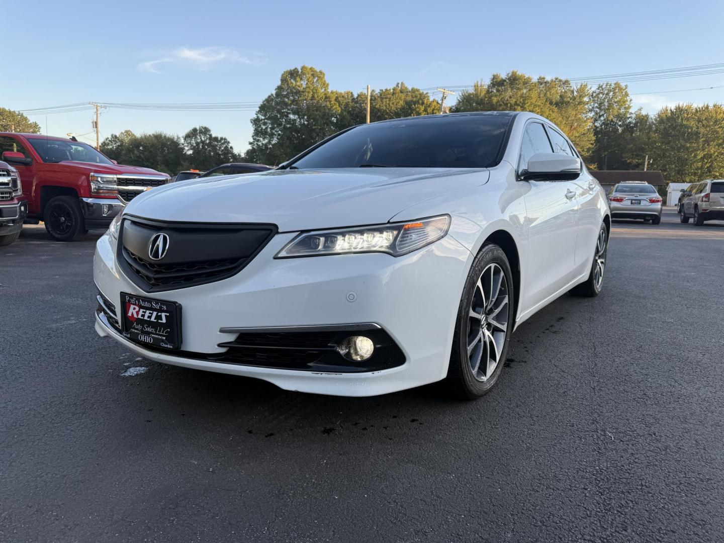 2016 White /Black Acura TLX 9-Spd AT SH-AWD w/Advance Package (19UUB3F78GA) with an 3.5L V6 SOHC 24V engine, 9A transmission, located at 547 E. Main St., Orwell, OH, 44076, (440) 437-5893, 41.535435, -80.847855 - Experience luxury and performance with this 2016 Acura TLX SH-AWD with Advance Package. Powered by a responsive 3.5L V6 engine and smooth 9-speed automatic transmission, this sedan delivers impressive acceleration—0 to 60 in just 5.7 seconds—while achieving up to 31 MPG on the highway. Enjoy a r - Photo#0