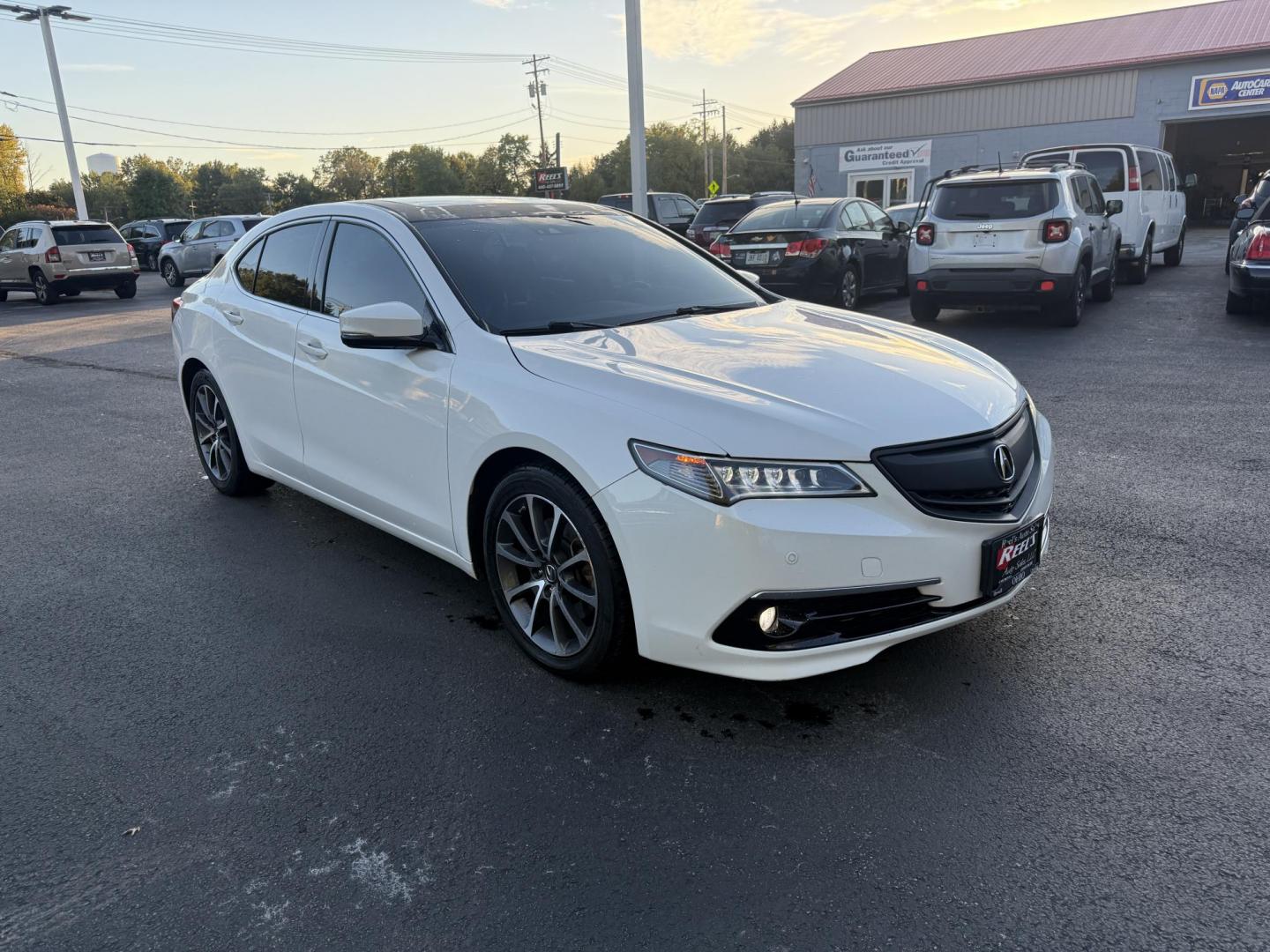 2016 White /Black Acura TLX 9-Spd AT SH-AWD w/Advance Package (19UUB3F78GA) with an 3.5L V6 SOHC 24V engine, 9A transmission, located at 547 E. Main St., Orwell, OH, 44076, (440) 437-5893, 41.535435, -80.847855 - Experience luxury and performance with this 2016 Acura TLX SH-AWD with Advance Package. Powered by a responsive 3.5L V6 engine and smooth 9-speed automatic transmission, this sedan delivers impressive acceleration—0 to 60 in just 5.7 seconds—while achieving up to 31 MPG on the highway. Enjoy a r - Photo#2