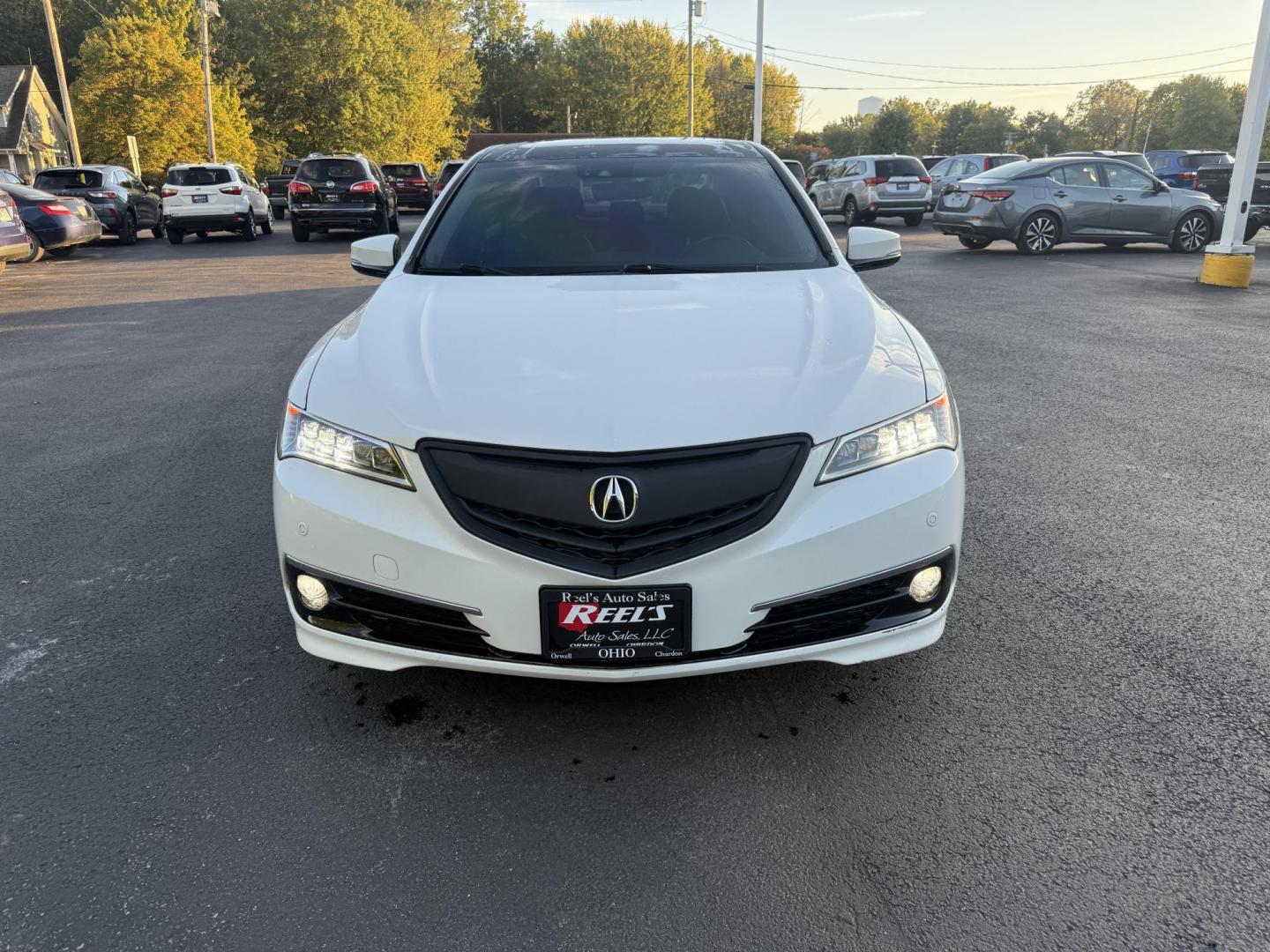 2016 White /Black Acura TLX 9-Spd AT SH-AWD w/Advance Package (19UUB3F78GA) with an 3.5L V6 SOHC 24V engine, 9A transmission, located at 547 E. Main St., Orwell, OH, 44076, (440) 437-5893, 41.535435, -80.847855 - Experience luxury and performance with this 2016 Acura TLX SH-AWD with Advance Package. Powered by a responsive 3.5L V6 engine and smooth 9-speed automatic transmission, this sedan delivers impressive acceleration—0 to 60 in just 5.7 seconds—while achieving up to 31 MPG on the highway. Enjoy a r - Photo#1