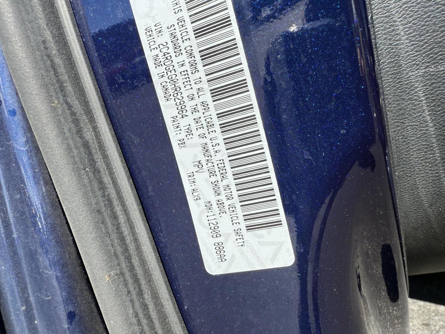 2017 Blue /Black Dodge Grand Caravan GT (2C4RDGEG0HR) with an 3.6L V6 DOHC 24V engine, 6A transmission, located at 547 E. Main St., Orwell, OH, 44076, (440) 437-5893, 41.535435, -80.847855 - Enjoy comfort, convenience, and versatility with this 2017 Dodge Grand Caravan GT. Powered by a reliable 3.6L Pentastar V6 engine and 6-speed automatic transmission, this minivan offers smooth performance and flex fuel capability for added efficiency. The stylish leather interior features power fron - Photo#22