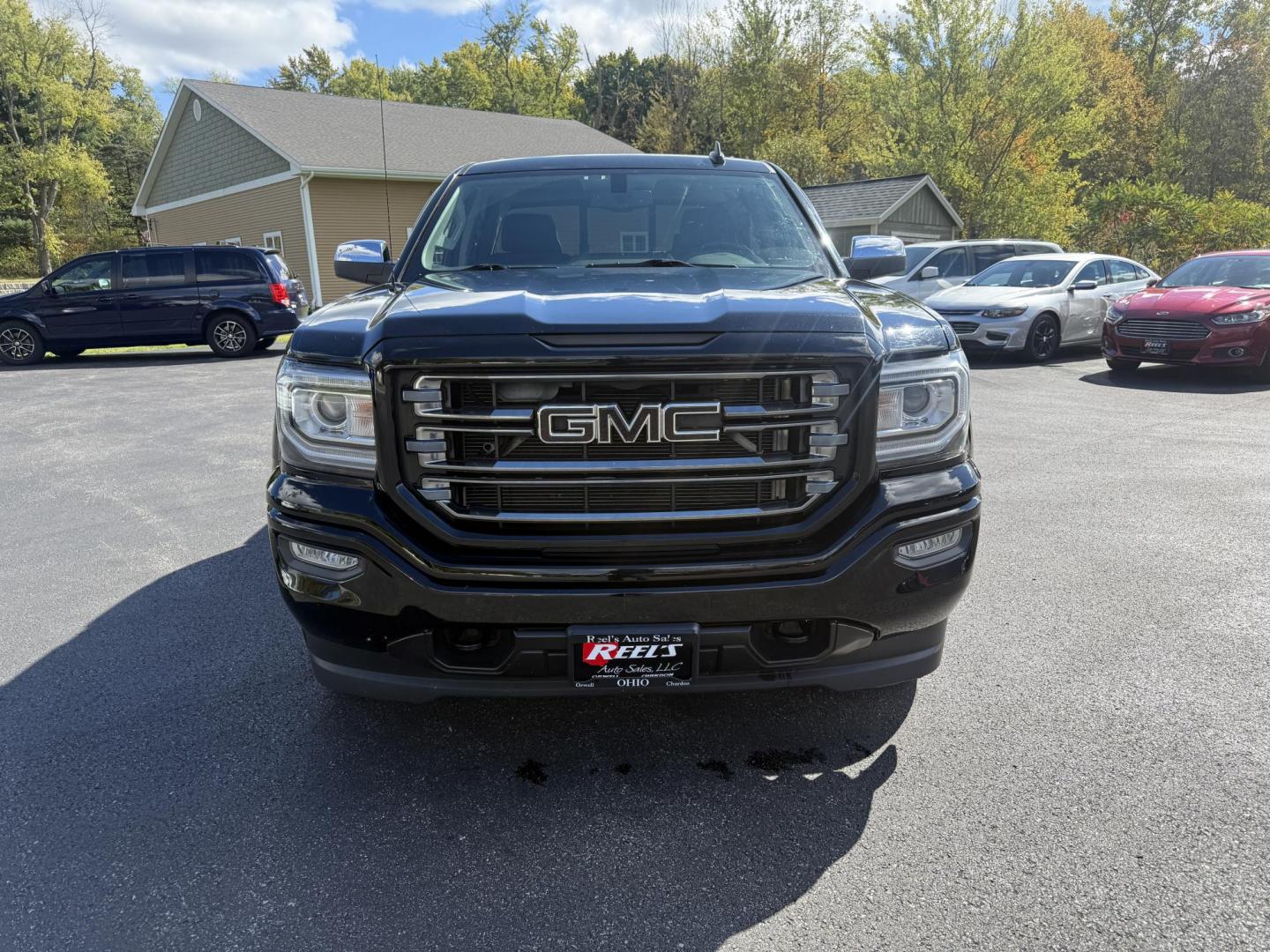 2016 Black /Black GMC Sierra 1500 SLE Double Cab 4WD (1GTV2MEC6GZ) with an 5.3L V8 OHV 16V engine, 6A transmission, located at 11115 Chardon Rd. , Chardon, OH, 44024, (440) 214-9705, 41.580246, -81.241943 - Get the perfect blend of power, capability, and comfort with this 2016 GMC Sierra 1500 SLE Double Cab All Terrain. Driven by a strong 5.3L EcoTec3 V8 engine and 6-speed automatic transmission, this truck boasts a 9,200-pound towing capacity, 3.42 gearing, and a G80 locking rear differential—ready - Photo#1