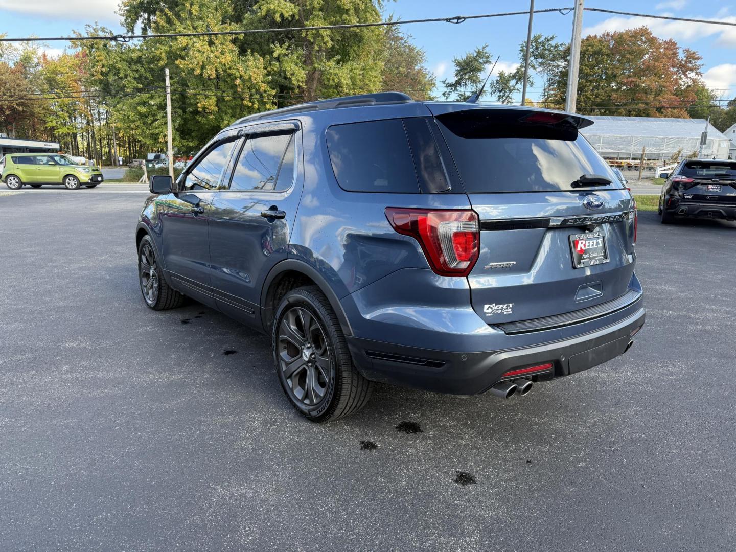 2018 Blue /Black Ford Explorer Sport 4WD (1FM5K8GT4JG) with an 3.5L V6 DOHC 24V TWIN TURBO engine, 6A transmission, located at 11115 Chardon Rd. , Chardon, OH, 44024, (440) 214-9705, 41.580246, -81.241943 - Experience thrilling performance and refined comfort in this 2018 Ford Explorer Sport 4WD. Powered by a 3.5L Twin Turbo EcoBoost V6 and a 6-speed automatic transmission, this SUV accelerates from 0 to 60 in just six seconds and offers a 5,000-pound towing capacity—perfect for adventure or family g - Photo#9