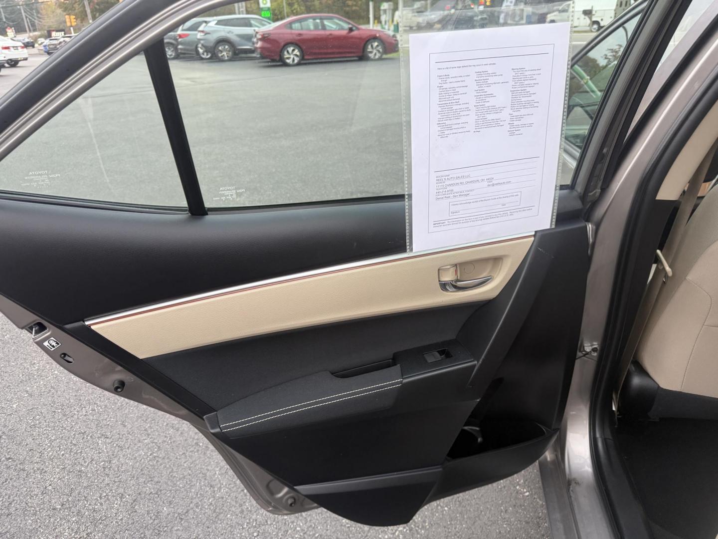 2016 Gray /Tan Toyota Corolla LE (2T1BURHE6GC) with an 1.8L I4 DOHC 16V engine, Automatic transmission, located at 11115 Chardon Rd. , Chardon, OH, 44024, (440) 214-9705, 41.580246, -81.241943 - Enjoy reliability, efficiency, and comfort in this 2016 Toyota Corolla LE. Powered by a fuel-efficient 1.8L I4 engine, this sedan delivers up to 37 MPG on the highway and features selectable ECO and Sport modes for a personalized driving experience. The well-appointed interior includes single zone a - Photo#27