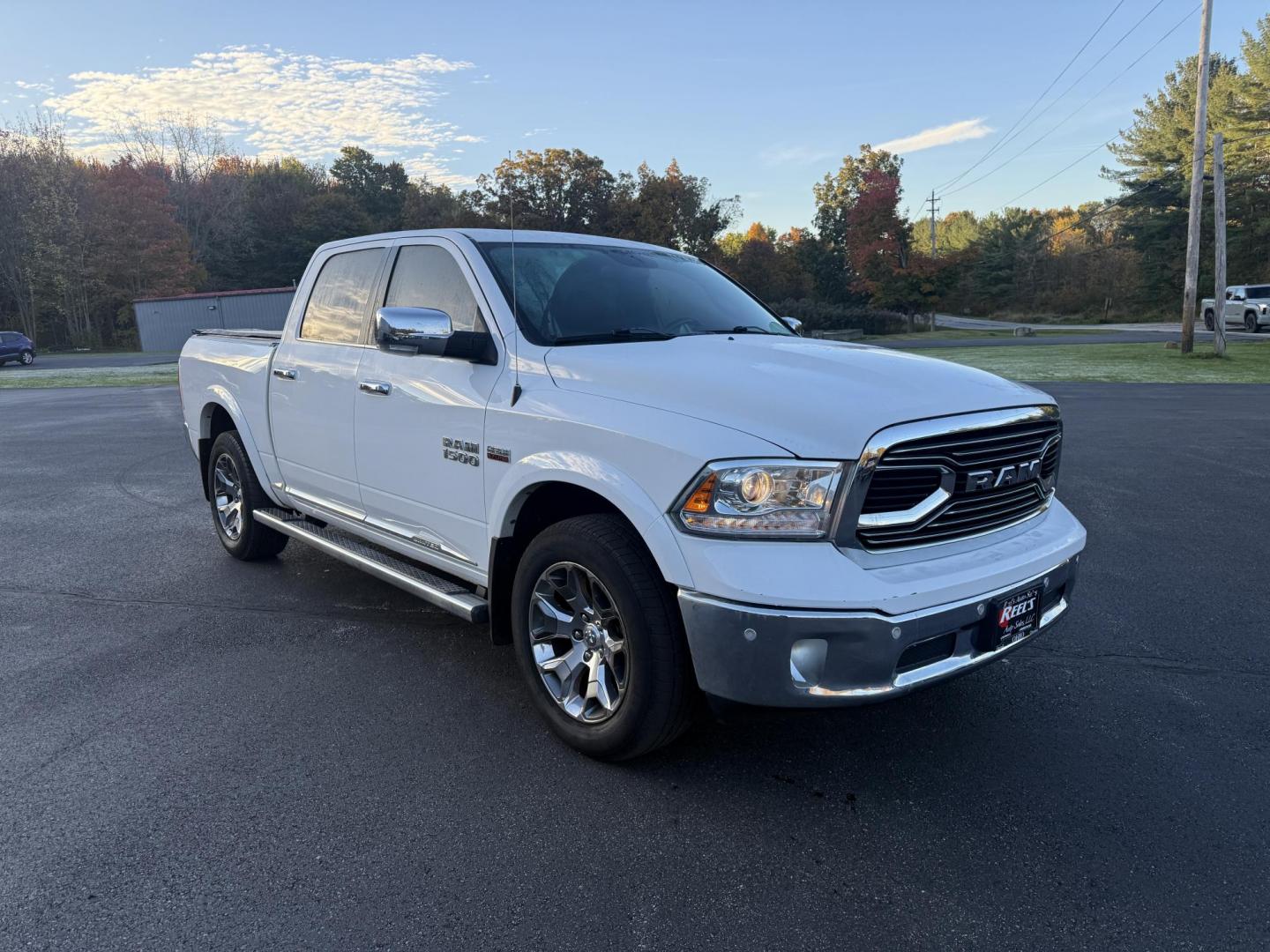 2017 White /Black RAM 1500 Limited Crew Cab SWB 4WD (1C6RR7PT4HS) with an 5.7L V8 OHV 16V engine, 8A transmission, located at 11115 Chardon Rd. , Chardon, OH, 44024, (440) 214-9705, 41.580246, -81.241943 - 2017 Ram 1500 Crew Cab Limited 4WD – Luxury and Power Combined Experience top-tier performance and comfort in this 2017 Ram 1500 Crew Cab Limited 4WD. Powered by a legendary 5.7L HEMI V8 engine with 395 HP and 410 lb-ft of torque, this truck offers an 8-speed automatic transmission, on-demand 4 - Photo#2