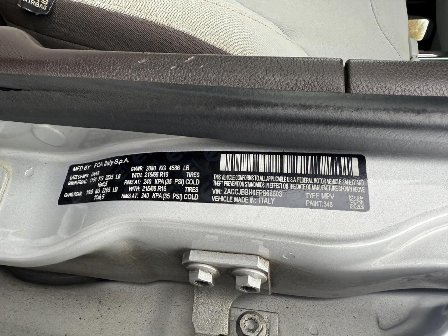 2015 Silver /Gray Jeep Renegade Latitude 4X4 (ZACCJBBH0FP) with an 1.4L I4 DOHC 16V TURBO engine, 6 Speed Manual transmission, located at 11115 Chardon Rd. , Chardon, OH, 44024, (440) 214-9705, 41.580246, -81.241943 - BRAND NEW CLUTH – 2015 Jeep Renegade Latitude 4WD – Adventure-Ready, Efficient, and Packed with Features Embrace every adventure with this 2015 Jeep Renegade Latitude 4WD. Powered by a spirited 1.4L MultiAir Turbo engine and paired with a 6-speed manual transmission, this Renegade offers an e - Photo#19