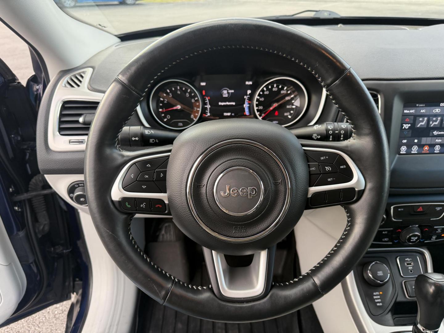 2019 Blue /White Jeep Compass Latitude 4WD (3C4NJDBB6KT) with an 2.4L I4 DOHC 16V engine, Automatic transmission, located at 11115 Chardon Rd. , Chardon, OH, 44024, (440) 214-9705, 41.580246, -81.241943 - 2019 Jeep Compass Latitude 4WD – Versatile, Comfortable, and Adventure-Ready Explore new roads with confidence in this 2019 Jeep Compass Latitude 4WD. Powered by a fuel-efficient 2.4L I4 MultiAir engine, you’ll enjoy up to 30 MPG highway while benefiting from Jeep’s legendary 4WD capability - Photo#25