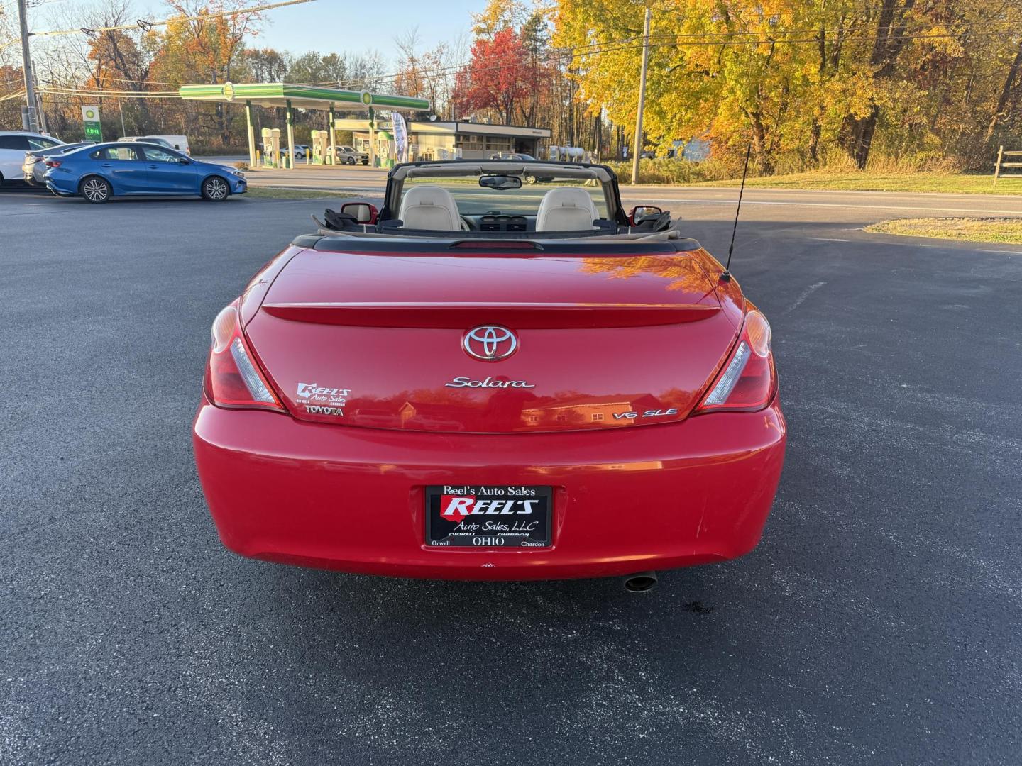 2005 Red /Tan Toyota Camry Solara XSE Convertible (4T1FA38P05U) with an 3.3L V6 DOHC 24V engine, Automatic transmission, located at 11115 Chardon Rd. , Chardon, OH, 44024, (440) 214-9705, 41.580246, -81.241943 - 2005 Toyota Camry Solara XSE – Stylish, Fun, and Loaded with Premium Features Turn heads in this sleek 2005 Toyota Camry Solara XSE. Powered by a smooth 3.3L V6 engine paired with a 5-speed automatic transmission, this sporty convertible offers a thrilling drive with the convenience of a power - Photo#8