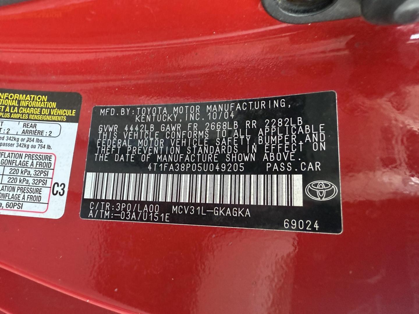 2005 Red /Tan Toyota Camry Solara XSE Convertible (4T1FA38P05U) with an 3.3L V6 DOHC 24V engine, Automatic transmission, located at 11115 Chardon Rd. , Chardon, OH, 44024, (440) 214-9705, 41.580246, -81.241943 - 2005 Toyota Camry Solara XSE – Stylish, Fun, and Loaded with Premium Features Turn heads in this sleek 2005 Toyota Camry Solara XSE. Powered by a smooth 3.3L V6 engine paired with a 5-speed automatic transmission, this sporty convertible offers a thrilling drive with the convenience of a power - Photo#21