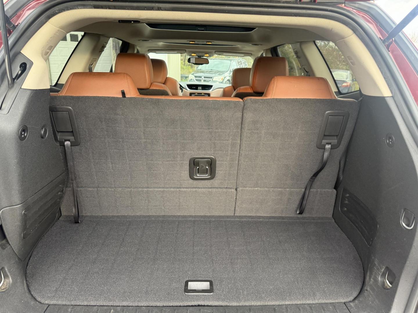 2017 Red /Brown Chevrolet Traverse 2LT AWD (1GNKVHKD3HJ) with an 3.6L V6 DOHC 24V engine, 6A transmission, located at 547 E. Main St., Orwell, OH, 44076, (440) 437-5893, 41.535435, -80.847855 - Photo#41