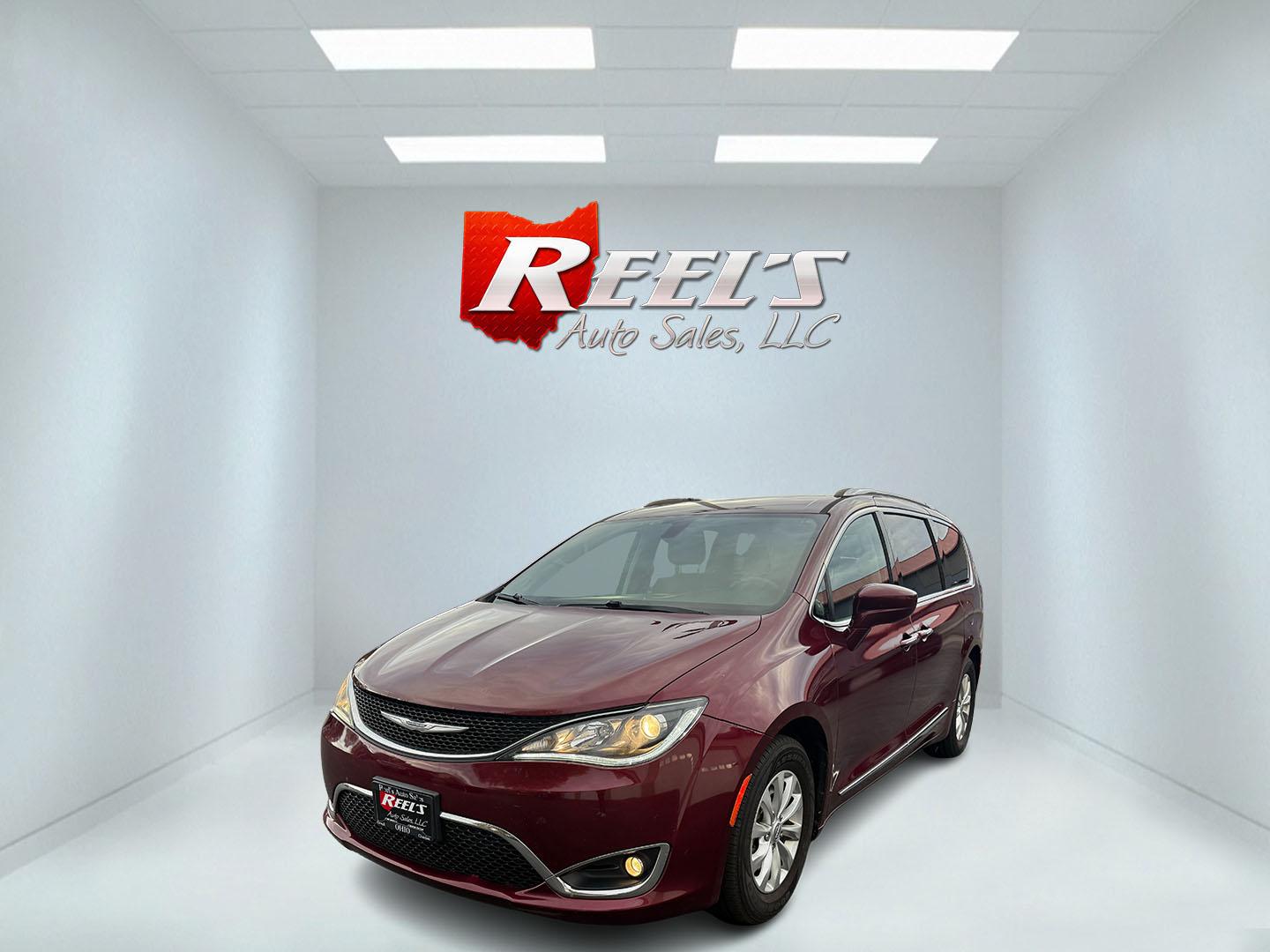 2018 Red /Black Chrysler Pacifica Touring-L Plus (2C4RC1EG7JR) with an 3.6L V6 DOHC 24V engine, Automatic transmission, located at 547 E. Main St., Orwell, OH, 44076, (440) 437-5893, 41.535435, -80.847855 - Photo#0