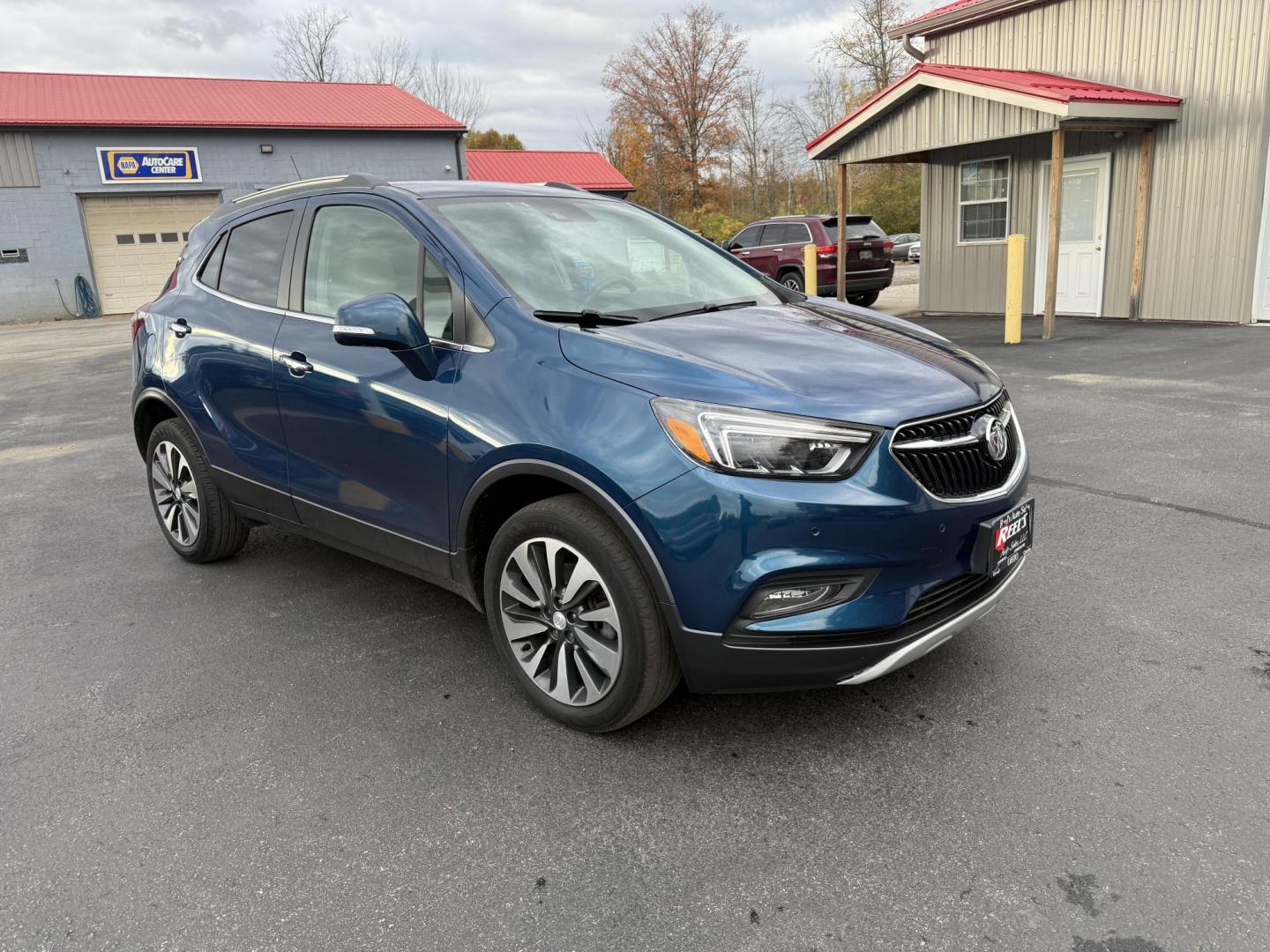 2019 Blue /Tan Buick Encore Essence AWD (KL4CJGSM7KB) with an 1.4L I4 DOHC 16V TURBO engine, Automatic transmission, located at 547 E. Main St., Orwell, OH, 44076, (440) 437-5893, 41.535435, -80.847855 - 2019 Buick Encore Essence AWD – Luxury, Comfort, and Advanced Safety in a Compact SUV Step up to refined driving in this 2019 Buick Encore Essence AWD. Powered by a fuel-efficient 1.4L EcoTec turbocharged engine and 6-speed automatic transmission, this Encore delivers peppy performance and up t - Photo#2