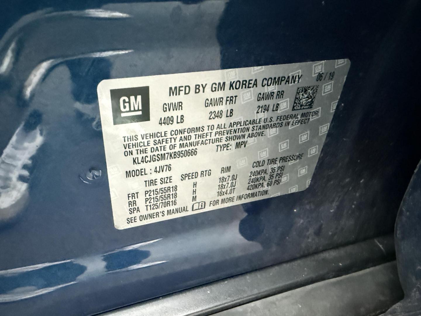 2019 Blue /Tan Buick Encore Essence AWD (KL4CJGSM7KB) with an 1.4L I4 DOHC 16V TURBO engine, Automatic transmission, located at 547 E. Main St., Orwell, OH, 44076, (440) 437-5893, 41.535435, -80.847855 - 2019 Buick Encore Essence AWD – Luxury, Comfort, and Advanced Safety in a Compact SUV Step up to refined driving in this 2019 Buick Encore Essence AWD. Powered by a fuel-efficient 1.4L EcoTec turbocharged engine and 6-speed automatic transmission, this Encore delivers peppy performance and up t - Photo#20