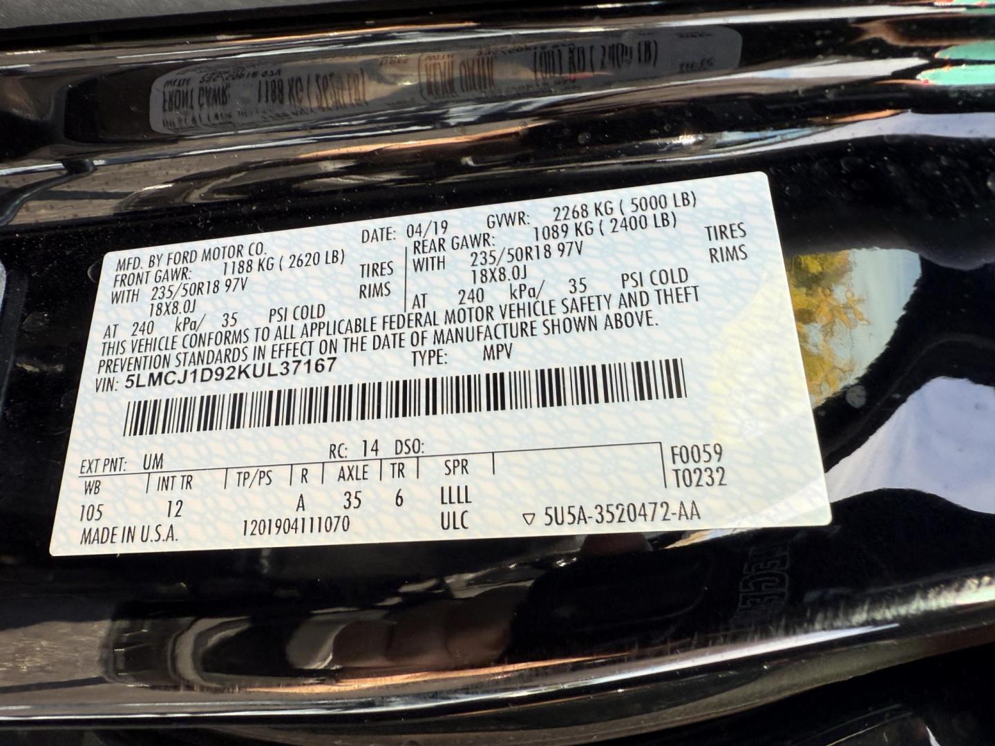 2019 Black /Black Lincoln MKC Premiere AWD (5LMCJ1D92KU) with an 2.0L I4 DOHC 16V Turbo engine, Automatic transmission, located at 547 E. Main St., Orwell, OH, 44076, (440) 437-5893, 41.535435, -80.847855 - 2019 Lincoln MKC Premier AWD – Luxury, Innovation, and Confidence in a Compact SUV Elevate your driving experience with this 2019 Lincoln MKC Premier AWD. Powered by a responsive 2.0L EcoBoost turbocharged I4 engine and paired with a 6-speed automatic transmission, this luxury SUV delivers impr - Photo#35