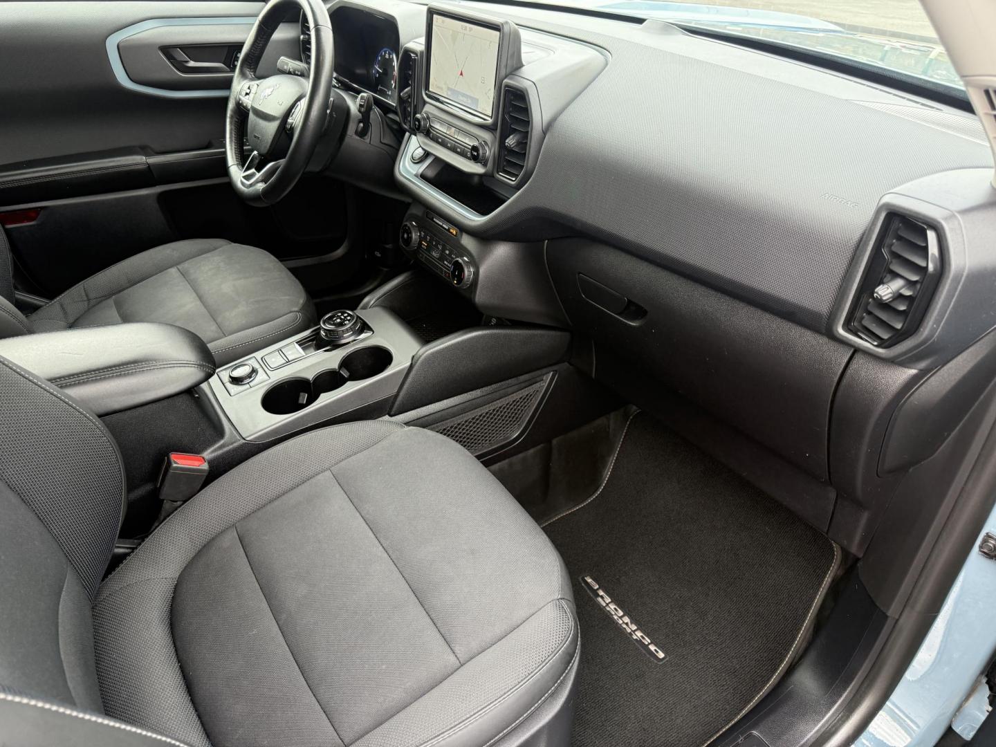 2022 Blue /Black Ford Bronco Sport Badlands (3FMCR9D96NR) with an 2.0L I4 DOHC 16V Turbo engine, Automatic transmission, located at 11115 Chardon Rd. , Chardon, OH, 44024, (440) 214-9705, 41.580246, -81.241943 - 2022 Ford Bronco Sport Badlands 4WD – Adventure-Ready with Cutting-Edge Technology Conquer the outdoors in style and confidence with this 2022 Ford Bronco Sport Badlands. Powered by a lively 2.0L EcoBoost turbocharged I4 engine and an 8-speed automatic transmission, this SUV delivers an impress - Photo#48