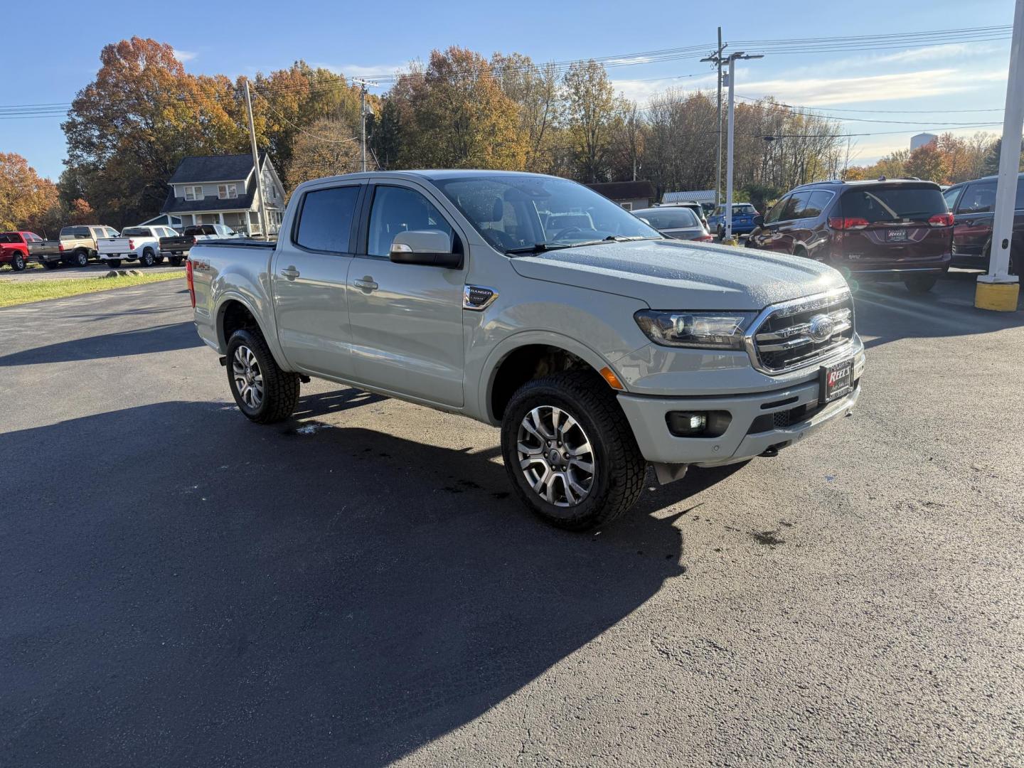 2021 Gray /Black Ford Ranger Lariat SuperCrew 4WD (1FTER4FHXML) with an 2.3L I4 DOHC 16V Turbo engine, Automatic transmission, located at 547 E. Main St., Orwell, OH, 44076, (440) 437-5893, 41.535435, -80.847855 - One Owner – 2021 Ford Ranger Lariat Crew Cab – Off-Road Capability Meets Modern Luxury Tackle every journey in comfort and style with this 2021 Ford Ranger Lariat Crew Cab. Powered by a turbocharged 2.3L EcoBoost engine and a 10-speed automatic transmission, this truck delivers efficient powe - Photo#2