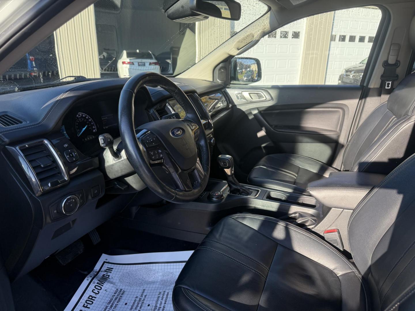 2021 Gray /Black Ford Ranger Lariat SuperCrew 4WD (1FTER4FHXML) with an 2.3L I4 DOHC 16V Turbo engine, Automatic transmission, located at 547 E. Main St., Orwell, OH, 44076, (440) 437-5893, 41.535435, -80.847855 - One Owner – 2021 Ford Ranger Lariat Crew Cab – Off-Road Capability Meets Modern Luxury Tackle every journey in comfort and style with this 2021 Ford Ranger Lariat Crew Cab. Powered by a turbocharged 2.3L EcoBoost engine and a 10-speed automatic transmission, this truck delivers efficient powe - Photo#17