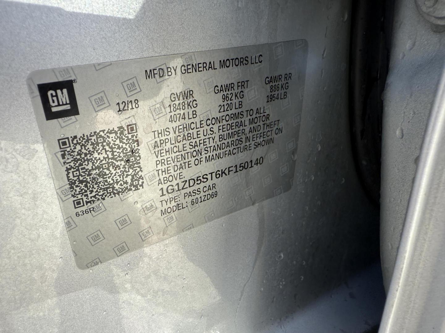 2019 Silver /Black Chevrolet Malibu LT (1G1ZD5ST6KF) with an 1.5L I4 DOHC 16V Turbo engine, Automatic transmission, located at 547 E. Main St., Orwell, OH, 44076, (440) 437-5893, 41.535435, -80.847855 - ONE OWNER – 2019 Chevrolet Malibu LT – Modern Efficiency, Comfort, and Advanced Technology – Brand New Tires Upgrade your daily drive with this 2019 Chevrolet Malibu LT. Powered by a fuel-efficient 1.5L Turbocharged EcoTec engine, this sedan delivers an impressive 36 MPG highway and 32 MPG - Photo#20