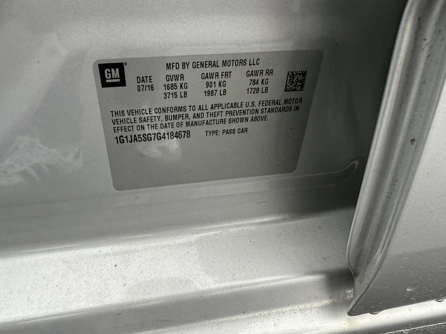 2016 Silver /Gray Chevrolet Sonic LS Auto Sedan (1G1JA5SG7G4) with an 1.8L I4 DOHC 24V engine, Automatic transmission, located at 11115 Chardon Rd. , Chardon, OH, 44024, (440) 214-9705, 41.580246, -81.241943 - One Owner – 2016 Chevrolet Sonic LS Sedan – Efficient, Stylish, and Ready to Drive Discover the perfect balance of economy and style with this 2016 Chevrolet Sonic LS Sedan. Powered by a reliable 1.8L I4 EcoTec engine and paired with a smooth 6-speed automatic transmission, this compact sedan - Photo#20