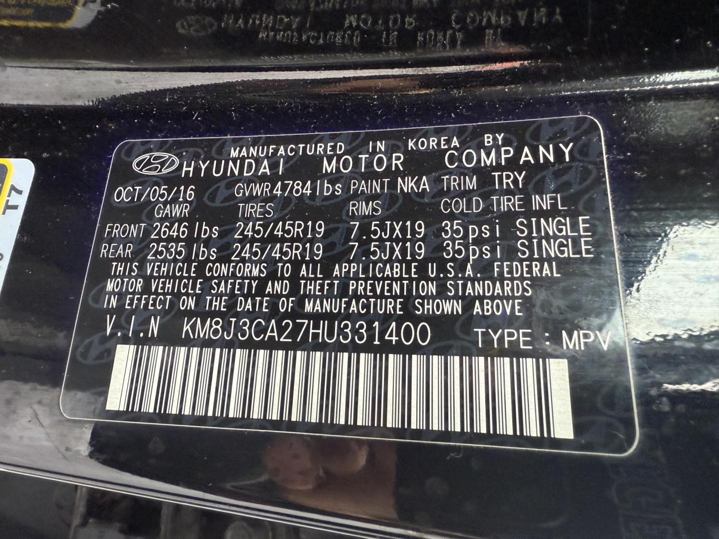 2017 Black /Black Hyundai Tucson Limited Ultimate AWD (KM8J3CA27HU) with an 1.6L I4 DOHC 16V Turbo engine, Automatic transmission, located at 11115 Chardon Rd. , Chardon, OH, 44024, (440) 214-9705, 41.580246, -81.241943 - One Owner – 2017 Hyundai Tucson Limited Ultimate AWD – Luxury, Technology, and All-Weather Confidence Elevate your driving experience with this 2017 Hyundai Tucson Limited Ultimate AWD, blending sophisticated features, advanced safety, and impressive performance. Powered by a 1.6L Turbocharge - Photo#21