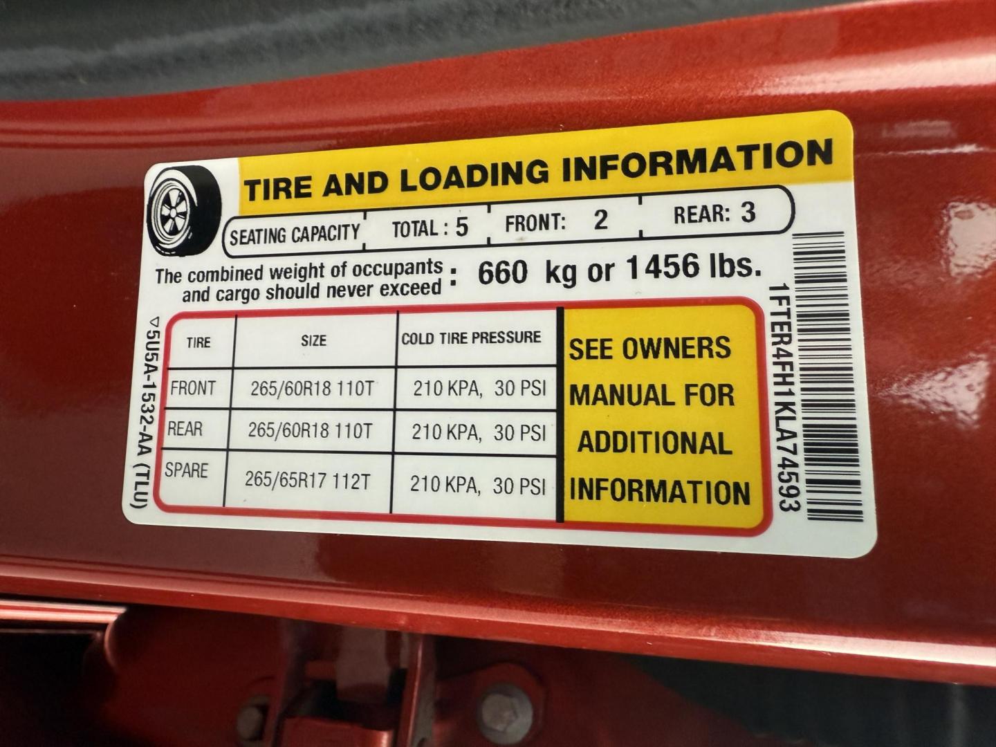 2019 Red /Black Ford Ranger XLT SuperCrew 4WD (1FTER4FH1KL) with an 2.3L I4 DOHC 16V Turbo engine, Automatic transmission, located at 11115 Chardon Rd. , Chardon, OH, 44024, (440) 214-9705, 41.580246, -81.241943 - One Owner – 2019 Ford Ranger XLT Crew Cab 4WD – Rugged Capability, Modern Technology, and Off-Road Adventure Ready Conquer any terrain with confidence in this 2019 Ford Ranger XLT Crew Cab 4WD. Powered by a responsive 2.3L Turbocharged EcoBoost I4 engine and paired with a 10-speed automatic t - Photo#23