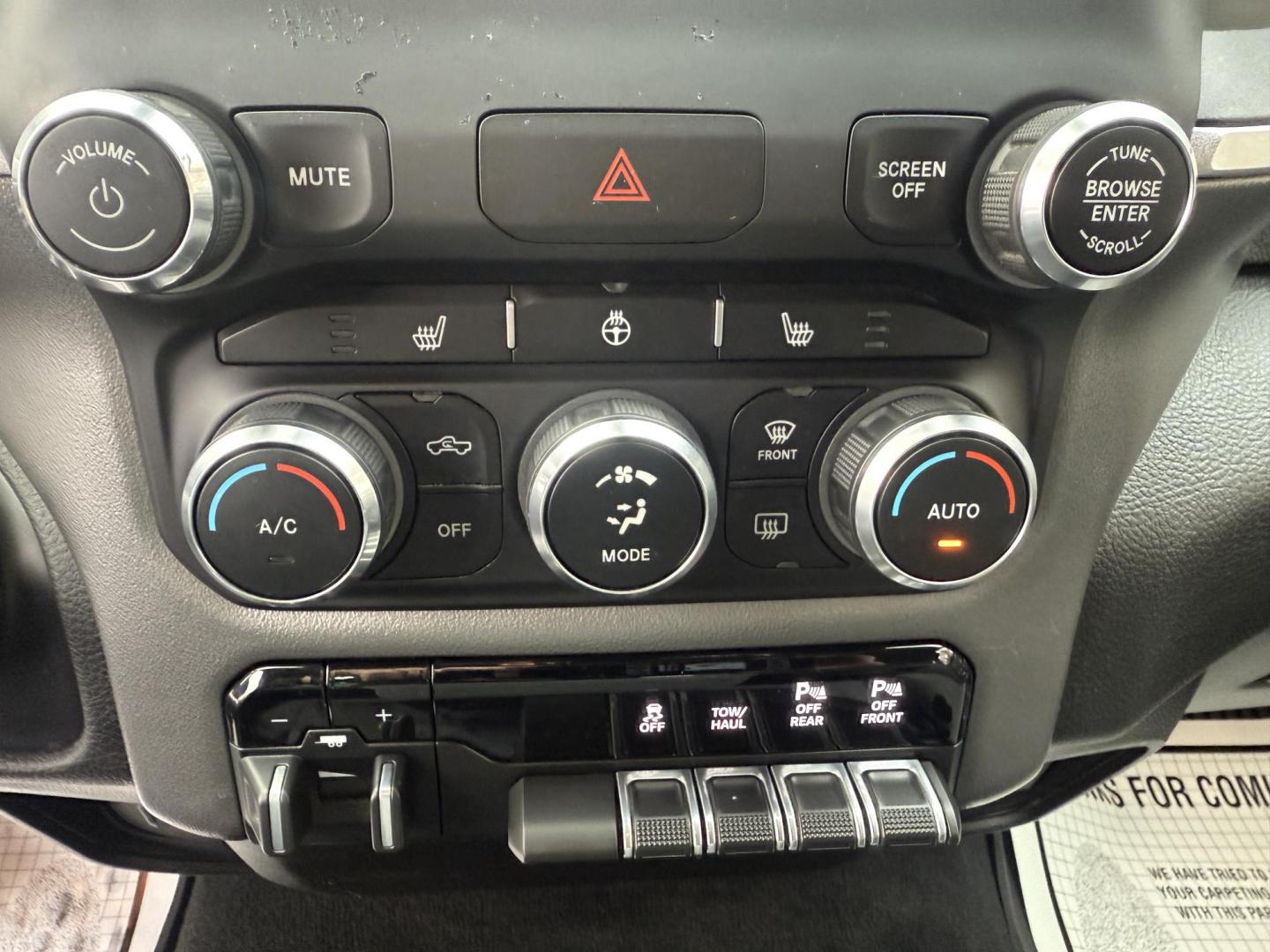 2019 Red /Black RAM 1500 Big Horn Crew Cab SWB 4WD (1C6SRFFT5KN) with an 5.7L V8 OHV 16V engine, Automatic transmission, located at 547 E. Main St., Orwell, OH, 44076, (440) 437-5893, 41.535435, -80.847855 - 2019 Ram 1500 Big Horn Crew Cab 4WD – Bold Power, Premium Comfort, and Rugged Capability Take command of the road with this 2019 Ram 1500 Big Horn Crew Cab 4WD. Powered by the legendary 5.7L HEMI V8 engine delivering 395 horsepower and 410 lb-ft of torque, this truck is built to tackle any task - Photo#35