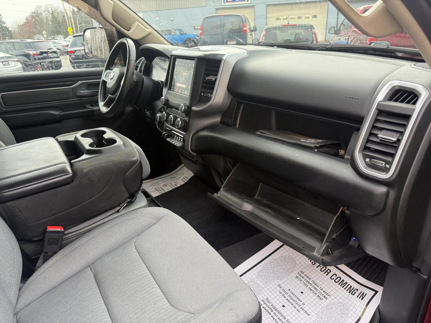 2019 Red /Black RAM 1500 Big Horn Crew Cab SWB 4WD (1C6SRFFT5KN) with an 5.7L V8 OHV 16V engine, Automatic transmission, located at 547 E. Main St., Orwell, OH, 44076, (440) 437-5893, 41.535435, -80.847855 - 2019 Ram 1500 Big Horn Crew Cab 4WD – Bold Power, Premium Comfort, and Rugged Capability Take command of the road with this 2019 Ram 1500 Big Horn Crew Cab 4WD. Powered by the legendary 5.7L HEMI V8 engine delivering 395 horsepower and 410 lb-ft of torque, this truck is built to tackle any task - Photo#47