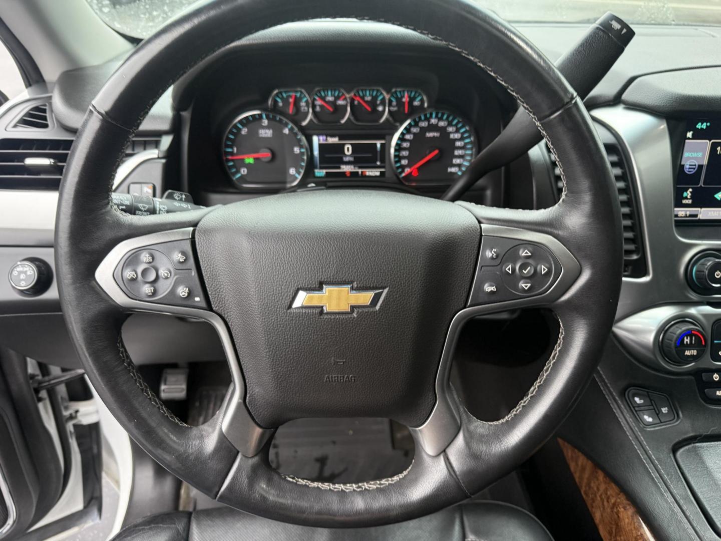 2015 White /Black Chevrolet Tahoe LTZ 4WD (1GNSKCKC8FR) with an 5.3L V8 OHV 16V engine, 6-Speed Automatic transmission, located at 11115 Chardon Rd. , Chardon, OH, 44024, (440) 214-9705, 41.580246, -81.241943 - 2015 Chevrolet Tahoe LTZ 4WD – Full-Size Luxury, Advanced Safety, and Unmatched Versatility Experience the ultimate in comfort, capability, and technology with this 2015 Chevrolet Tahoe LTZ 4WD. Powered by a robust 5.3L EcoTec3 V8 engine paired with a 6-speed automatic transmission and 3.23 gea - Photo#28