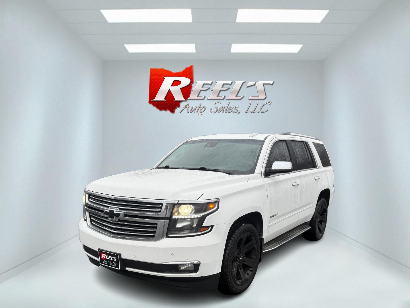 2015 White /Black Chevrolet Tahoe LTZ 4WD (1GNSKCKC8FR) with an 5.3L V8 OHV 16V engine, 6-Speed Automatic transmission, located at 11115 Chardon Rd. , Chardon, OH, 44024, (440) 214-9705, 41.580246, -81.241943 - Photo#0