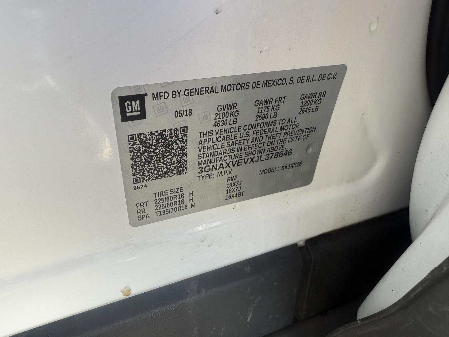 2018 White /Black Chevrolet Equinox Premier AWD (3GNAXVEVXJL) with an 1.5L I4 DIR DOHC 16V TURBO engine, Automatic transmission, located at 11115 Chardon Rd. , Chardon, OH, 44024, (440) 214-9705, 41.580246, -81.241943 - One Owner --- 2018 Chevrolet Equinox Premier AWD – Luxurious Comfort, Advanced Safety, and Unmatched Efficiency Experience the perfect combination of style, safety, and technology with this 2018 Chevrolet Equinox Premier AWD. Powered by a fuel-efficient 1.5L Turbocharged EcoTec I4 engine paired - Photo#21