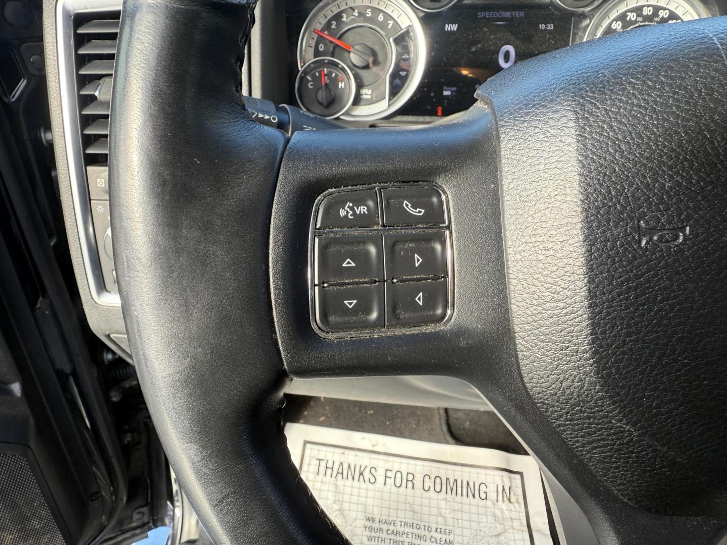 2016 Black /Gray RAM 1500 Big Horn Crew Cab SWB 4WD (3C6RR7LT8GG) with an 5.7L V8 OHV 16V engine, Automatic transmission, located at 11115 Chardon Rd. , Chardon, OH, 44024, (440) 214-9705, 41.580246, -81.241943 - 2016 Ram 1500 Big Horn Crew Cab 4WD – Powerful, Comfortable, and Ready for Heavy Duty Tackle your toughest jobs with confidence in this 2016 Ram 1500 Big Horn Crew Cab. Powered by a mighty 5.7L HEMI V8 engine producing 395 horsepower and 410 lb-ft of torque, combined with an 8-speed automatic t - Photo#26