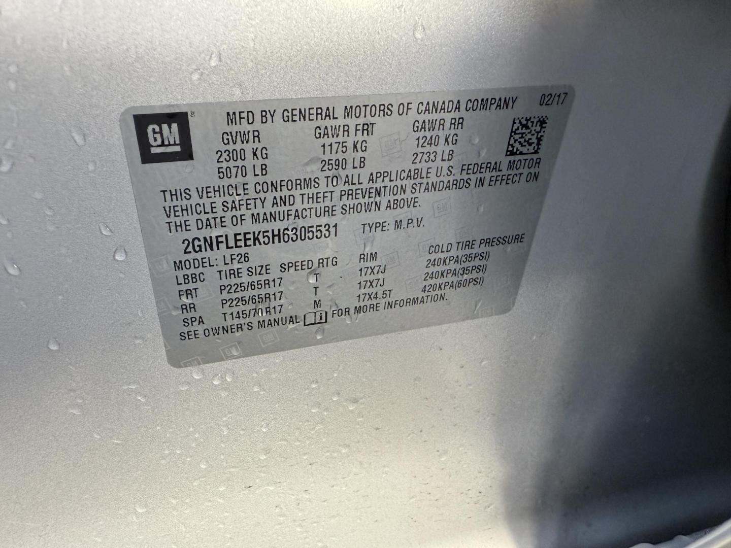 2017 Silver /Black Chevrolet Equinox LS AWD (2GNFLEEK5H6) with an 2.4L I4 DOHC 16V engine, Automatic transmission, located at 547 E. Main St., Orwell, OH, 44076, (440) 437-5893, 41.535435, -80.847855 - 2017 Chevrolet Equinox LS AWD – Efficiency, Comfort, and Everyday Reliability Enjoy the perfect balance of capability and economy with this 2017 Chevrolet Equinox LS AWD. Powered by a dependable 2.4L EcoTec I4 engine paired with a smooth 6-speed automatic transmission, this SUV delivers excelle - Photo#20