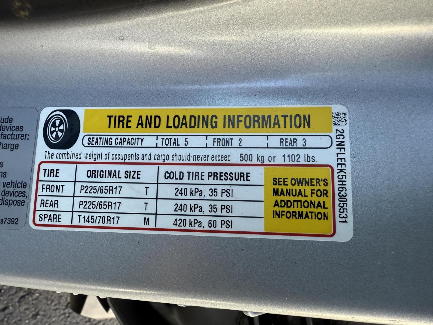 2017 Silver /Black Chevrolet Equinox LS AWD (2GNFLEEK5H6) with an 2.4L I4 DOHC 16V engine, Automatic transmission, located at 547 E. Main St., Orwell, OH, 44076, (440) 437-5893, 41.535435, -80.847855 - 2017 Chevrolet Equinox LS AWD – Efficiency, Comfort, and Everyday Reliability Enjoy the perfect balance of capability and economy with this 2017 Chevrolet Equinox LS AWD. Powered by a dependable 2.4L EcoTec I4 engine paired with a smooth 6-speed automatic transmission, this SUV delivers excelle - Photo#19