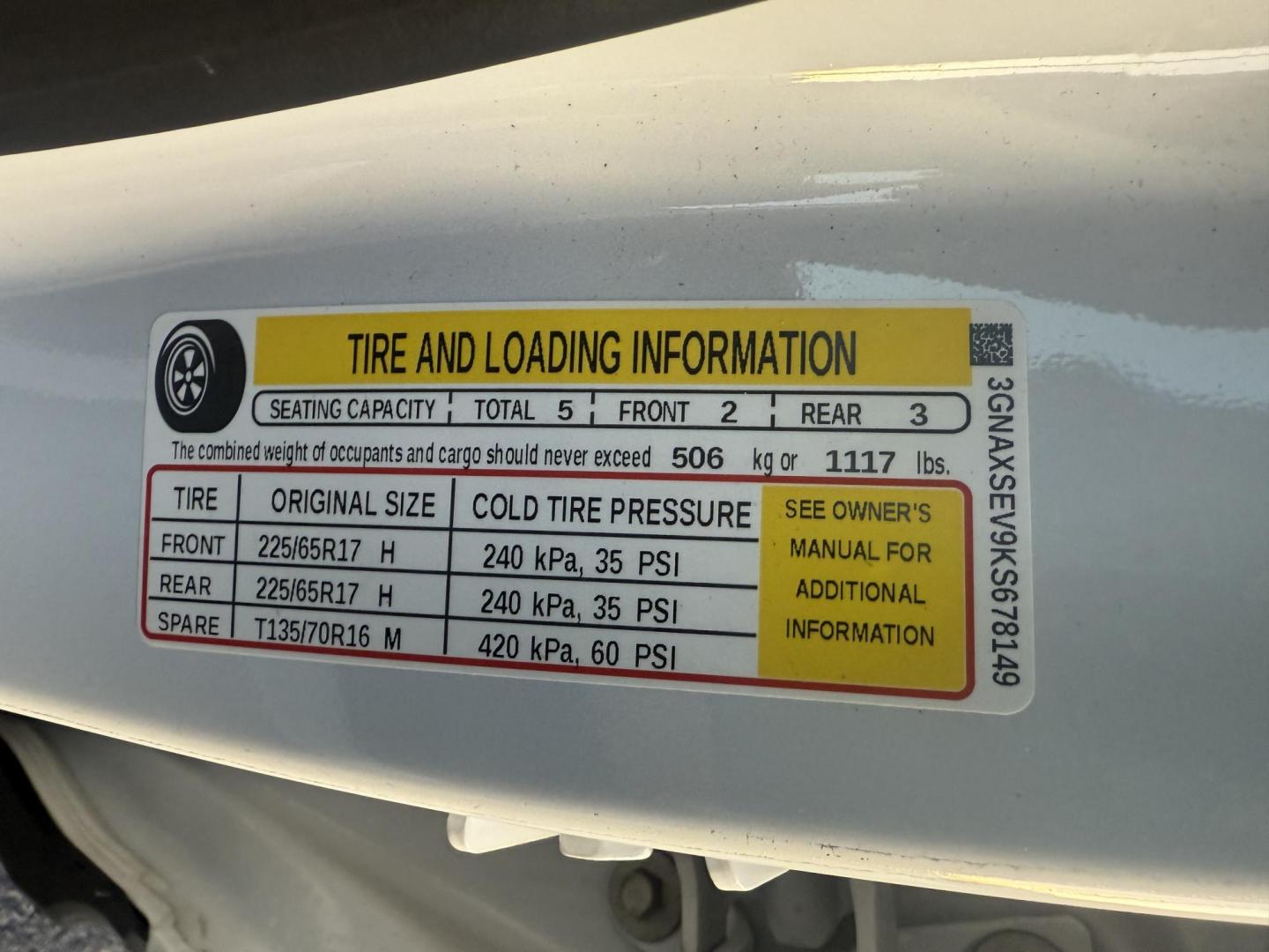 2019 White /White Chevrolet Equinox LS AWD (3GNAXSEV9KS) with an 1.5L I4 DOHC 16V TURBO engine, Automatic transmission, located at 547 E. Main St., Orwell, OH, 44076, (440) 437-5893, 41.535435, -80.847855 - One Owner ---- 2019 Chevrolet Equinox LS AWD – Efficient, Versatile, and Connected for Everyday Driving Enjoy the perfect blend of fuel efficiency, capability, and modern technology with this 2019 Chevrolet Equinox LS AWD. Featuring a responsive 1.5L Turbocharged EcoTec I4 engine paired with a - Photo#19