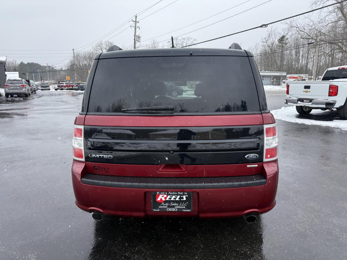 2017 Red /Gray Ford Flex Limited AWD w/EcoBoost (2FMHK6DTXHB) with an 3.5L V6 DOHC 24V TWIN TURBO engine, Automatic transmission, located at 11115 Chardon Rd. , Chardon, OH, 44024, (440) 214-9705, 41.580246, -81.241943 - Photo#8