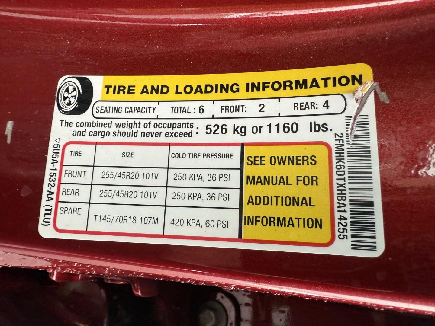 2017 Red /Gray Ford Flex Limited AWD w/EcoBoost (2FMHK6DTXHB) with an 3.5L V6 DOHC 24V TWIN TURBO engine, Automatic transmission, located at 11115 Chardon Rd. , Chardon, OH, 44024, (440) 214-9705, 41.580246, -81.241943 - Photo#22