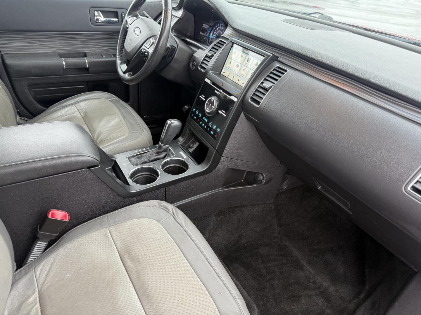 2017 Red /Gray Ford Flex Limited AWD w/EcoBoost (2FMHK6DTXHB) with an 3.5L V6 DOHC 24V TWIN TURBO engine, Automatic transmission, located at 11115 Chardon Rd. , Chardon, OH, 44024, (440) 214-9705, 41.580246, -81.241943 - Photo#48