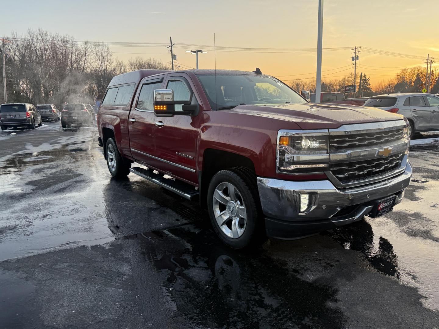 2018 Red /Black Chevrolet Silverado 1500 LTZ Crew Cab 4WD (3GCUKSEJ5JG) with an 6.2L V8 OHV 16V engine, Automatic transmission, located at 547 E. Main St., Orwell, OH, 44076, (440) 437-5893, 41.535435, -80.847855 - 2018 Chevrolet Silverado 1500 LTZ Crew Cab 4WD – Unmatched Power, Premium Comfort, and Advanced Technology Experience the perfect combination of strength, luxury, and innovation with this 2018 Chevrolet Silverado 1500 LTZ Crew Cab 4WD. Under the hood, a commanding 6.2L EcoTec3 V8 engine deliver - Photo#2