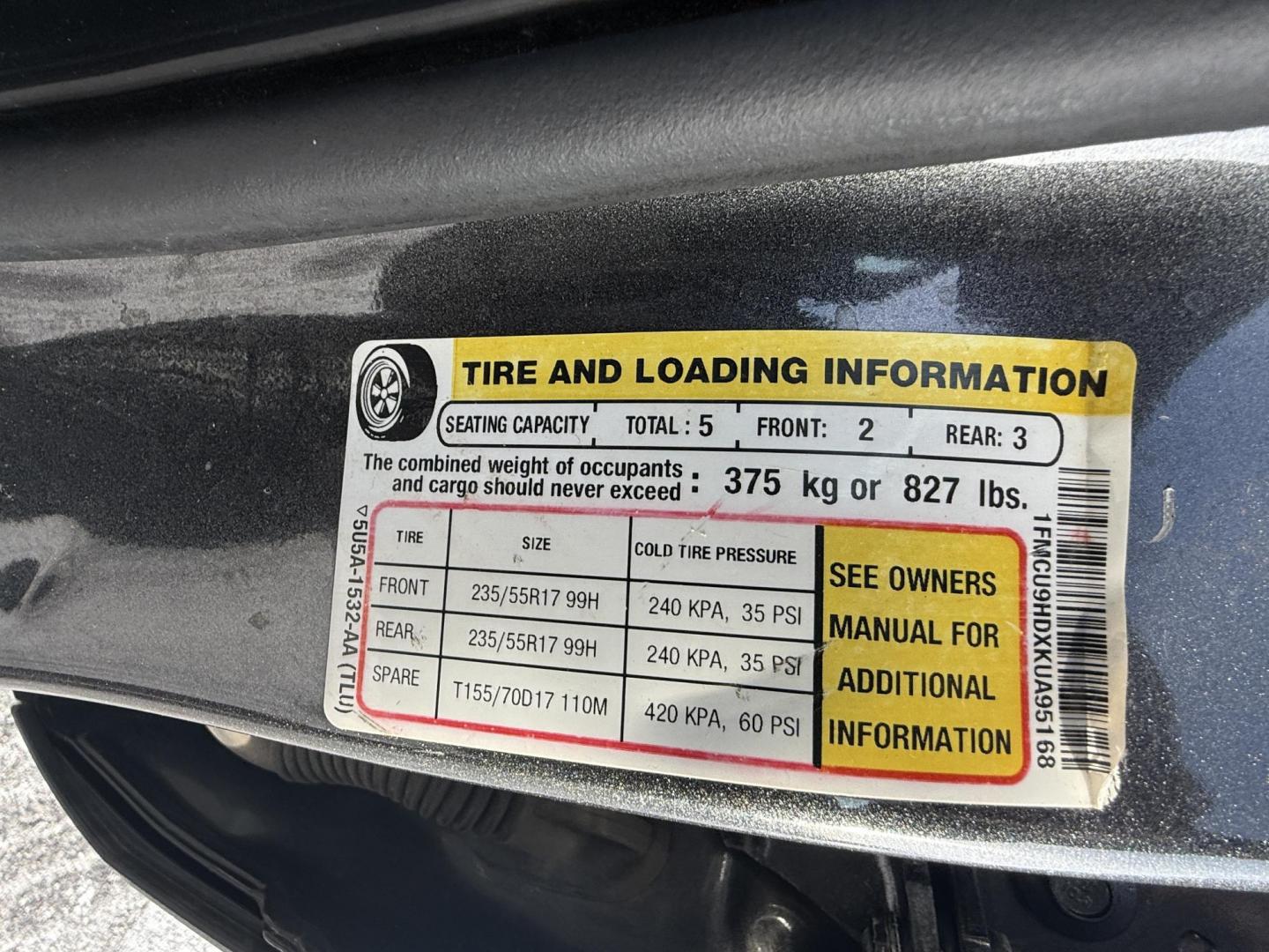 2019 Gray /Gray Ford Escape SEL 4WD (1FMCU9HDXKU) with an 1.5L I4 DOHC 16V Turbo engine, Automatic transmission, located at 11115 Chardon Rd. , Chardon, OH, 44024, (440) 214-9705, 41.580246, -81.241943 - 2019 Ford Escape SEL 4WD – Stylish Comfort, Advanced Safety, and Efficient Performance Elevate your driving experience with this 2019 Ford Escape SEL 4WD. Powered by a fuel-efficient 1.5L turbocharged EcoTec I4 engine and a smooth 6-speed automatic transmission, this SUV delivers up to 28 MPG h - Photo#45