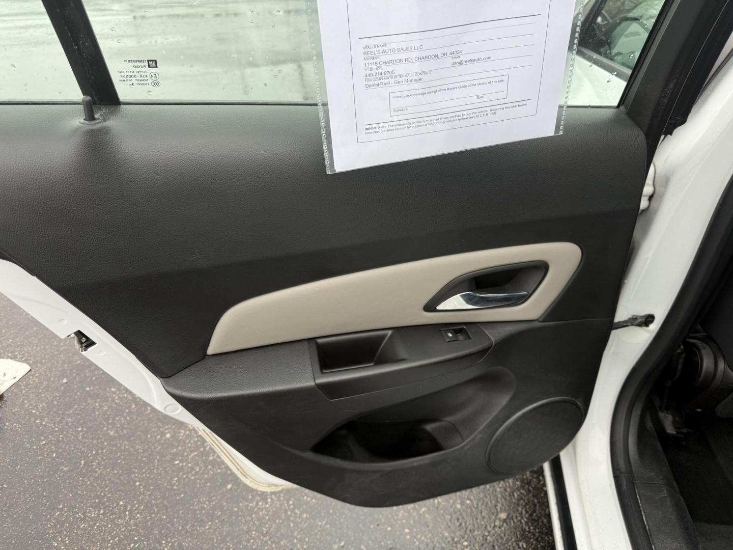 2014 White /Black Chevrolet Cruze LS Auto (1G1PA5SH9E7) with an 1.8L I4 DOHC 16V engine, Automatic transmission, located at 11115 Chardon Rd. , Chardon, OH, 44024, (440) 214-9705, 41.580246, -81.241943 - 2014 Chevrolet Cruze LS – Efficient, Safe, and Dependable Compact Sedan Enjoy reliable performance and impressive fuel economy with this 2014 Chevrolet Cruze LS. Powered by a 1.8L EcoTec I4 engine paired with a 6-speed automatic transmission, this sedan delivers up to 32 MPG highway and 26 MPG - Photo#29