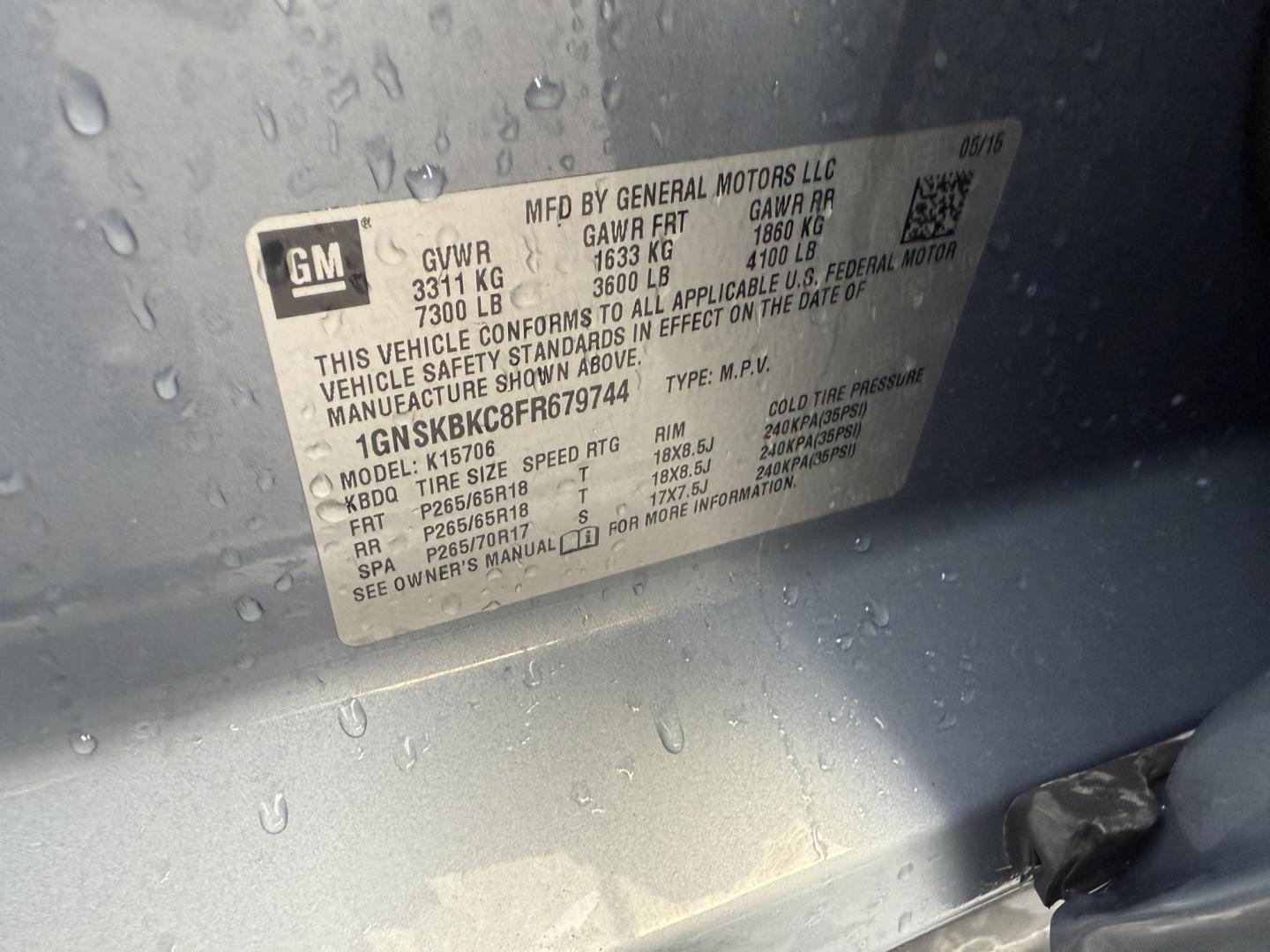 2015 Gray /Tan Chevrolet Tahoe LT 4WD (1GNSKBKC8FR) with an 5.3L V8 OHV 16V engine, Automatic transmission, located at 547 E. Main St., Orwell, OH, 44076, (440) 437-5893, 41.535435, -80.847855 - 2015 Chevrolet Tahoe LT 4WD – Family Luxury, Rugged Capability, and Premium Features Upgrade your adventures with this 2015 Chevrolet Tahoe LT 4WD—an SUV that blends powerful performance, advanced technology, and luxurious comfort. Under the hood, the 5.3L EcoTec3 V8 engine paired with a 6-sp - Photo#22
