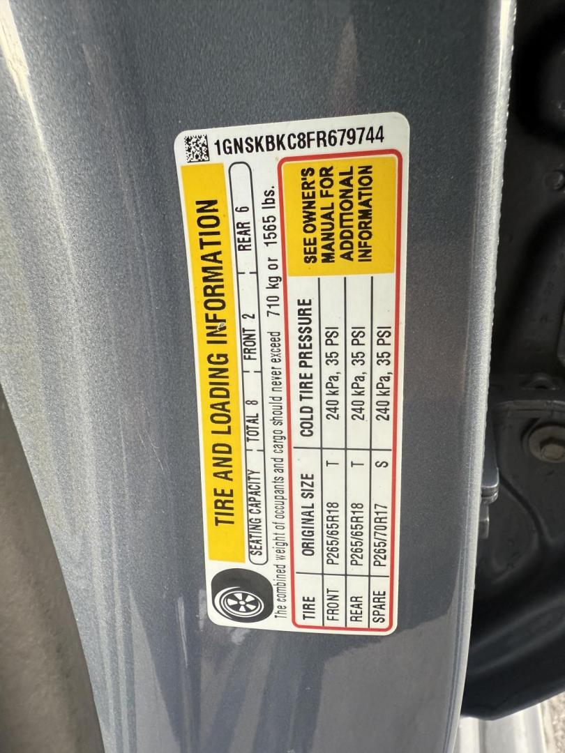 2015 Gray /Tan Chevrolet Tahoe LT 4WD (1GNSKBKC8FR) with an 5.3L V8 OHV 16V engine, Automatic transmission, located at 547 E. Main St., Orwell, OH, 44076, (440) 437-5893, 41.535435, -80.847855 - 2015 Chevrolet Tahoe LT 4WD – Family Luxury, Rugged Capability, and Premium Features Upgrade your adventures with this 2015 Chevrolet Tahoe LT 4WD—an SUV that blends powerful performance, advanced technology, and luxurious comfort. Under the hood, the 5.3L EcoTec3 V8 engine paired with a 6-sp - Photo#21