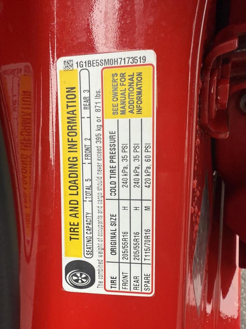 2017 Red /Black Chevrolet Cruze LT Auto (1G1BE5SM0H7) with an 1.4L I4 DOHC 16V TURBO engine, Automatic transmission, located at 547 E. Main St., Orwell, OH, 44076, (440) 437-5893, 41.535435, -80.847855 - Photo#18