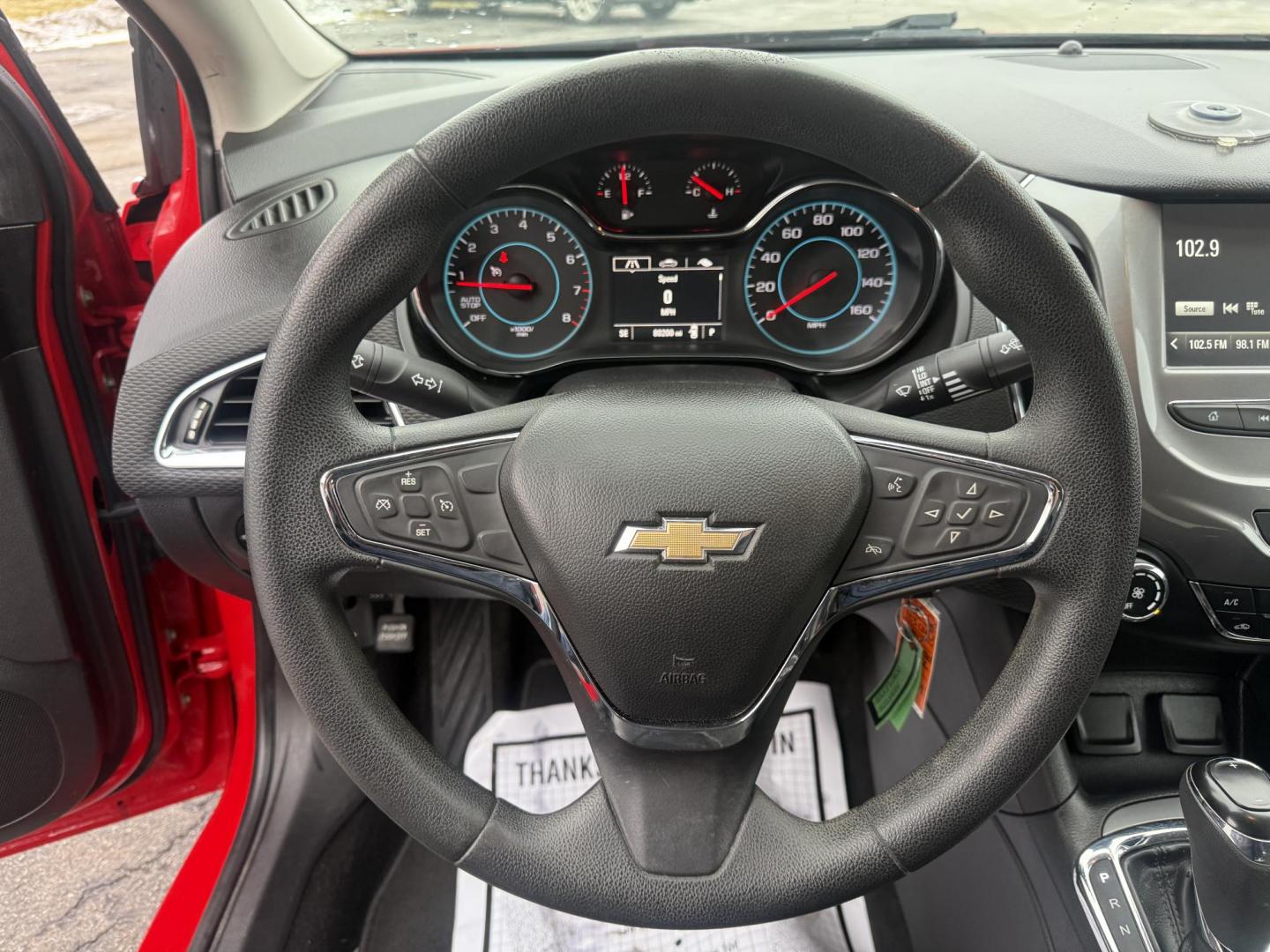 2017 Red /Black Chevrolet Cruze LT Auto (1G1BE5SM0H7) with an 1.4L I4 DOHC 16V TURBO engine, Automatic transmission, located at 547 E. Main St., Orwell, OH, 44076, (440) 437-5893, 41.535435, -80.847855 - Photo#24