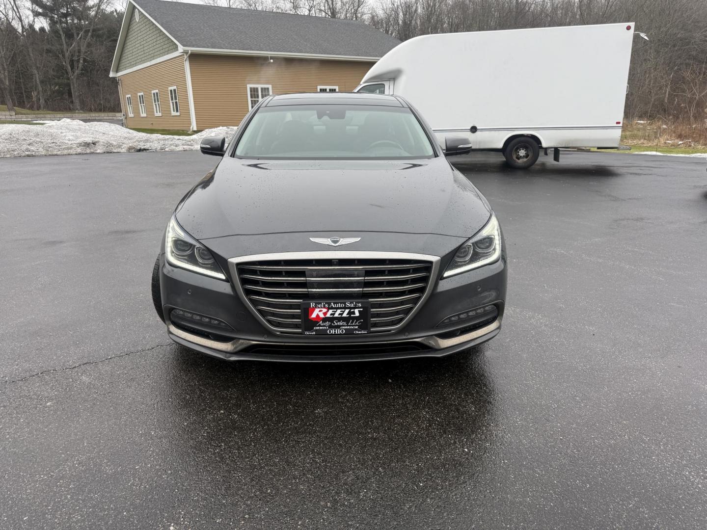 2020 Gray /Black Genesis G80 3.8 Ultimate AWD (KMTFN4JE4LU) with an 3.8L V6 DOHC 24V engine, Automatic transmission, located at 11115 Chardon Rd. , Chardon, OH, 44024, (440) 214-9705, 41.580246, -81.241943 - One Owner ---- 2020 Genesis G80 Ultimate AWD – Refined Luxury, Advanced Technology, and Confident Performance Indulge in first-class comfort and sophisticated style with this 2020 Genesis G80 Ultimate AWD. Powered by a smooth and responsive 3.8L GDI engine paired with an 8-speed automatic trans - Photo#1