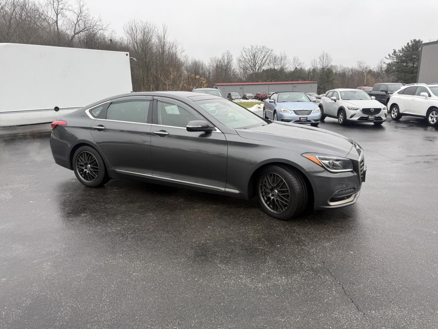 2020 Gray /Black Genesis G80 3.8 Ultimate AWD (KMTFN4JE4LU) with an 3.8L V6 DOHC 24V engine, Automatic transmission, located at 11115 Chardon Rd. , Chardon, OH, 44024, (440) 214-9705, 41.580246, -81.241943 - One Owner ---- 2020 Genesis G80 Ultimate AWD – Refined Luxury, Advanced Technology, and Confident Performance Indulge in first-class comfort and sophisticated style with this 2020 Genesis G80 Ultimate AWD. Powered by a smooth and responsive 3.8L GDI engine paired with an 8-speed automatic trans - Photo#16
