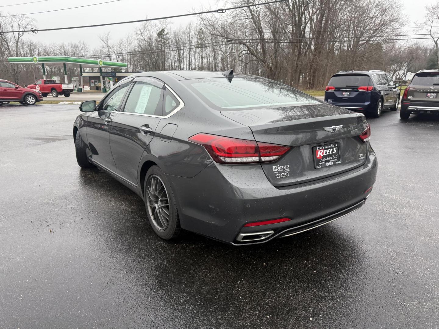 2020 Gray /Black Genesis G80 3.8 Ultimate AWD (KMTFN4JE4LU) with an 3.8L V6 DOHC 24V engine, Automatic transmission, located at 11115 Chardon Rd. , Chardon, OH, 44024, (440) 214-9705, 41.580246, -81.241943 - One Owner ---- 2020 Genesis G80 Ultimate AWD – Refined Luxury, Advanced Technology, and Confident Performance Indulge in first-class comfort and sophisticated style with this 2020 Genesis G80 Ultimate AWD. Powered by a smooth and responsive 3.8L GDI engine paired with an 8-speed automatic trans - Photo#21